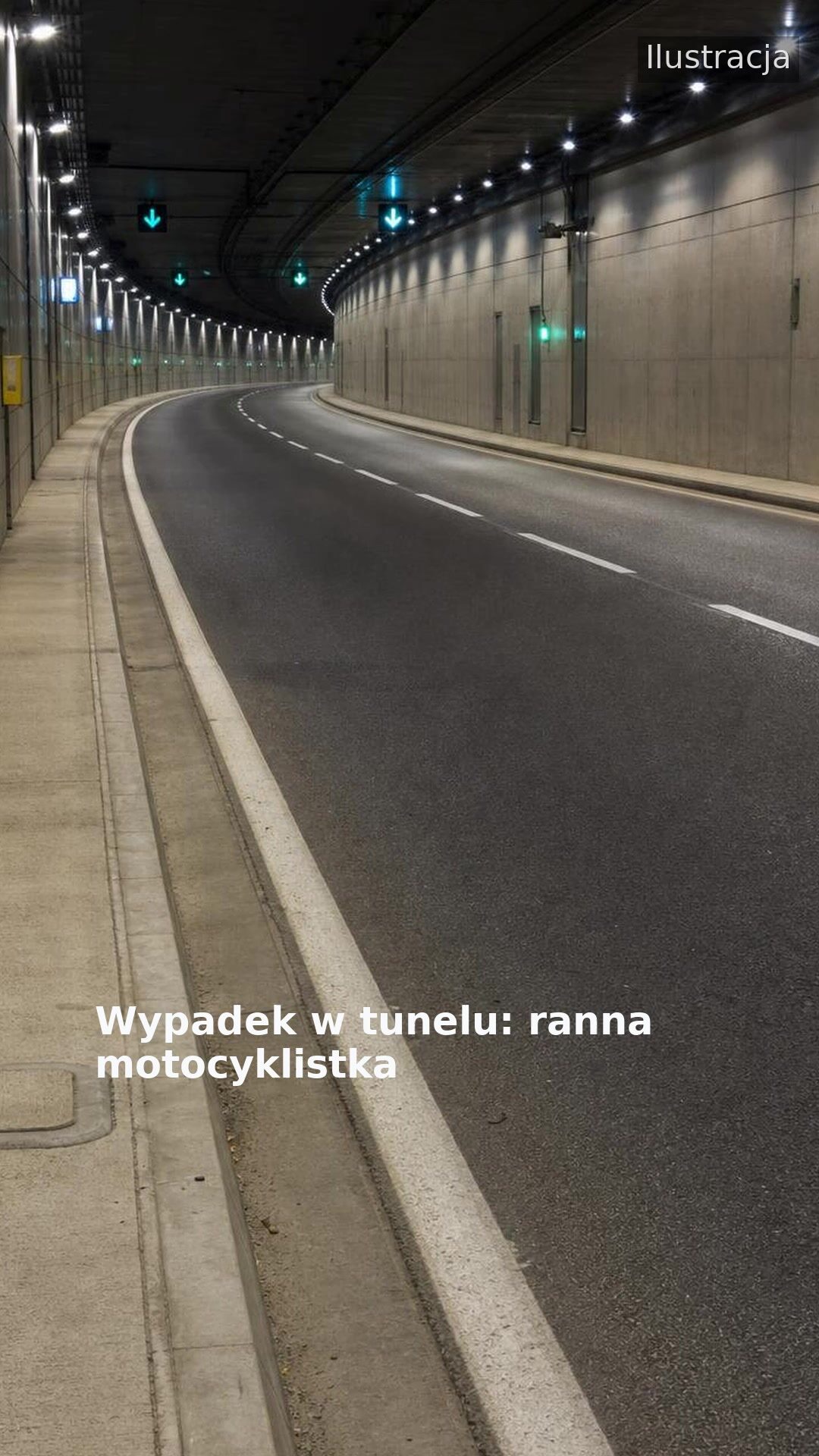 Wypadek w tunelu: ranna motocyklistka