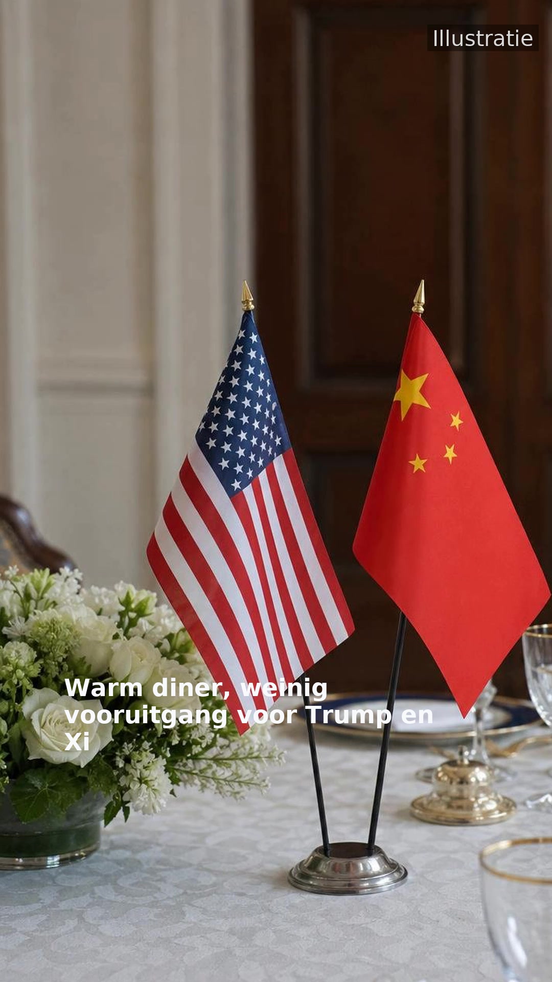 Warm diner, weinig vooruitgang voor Trump en Xi