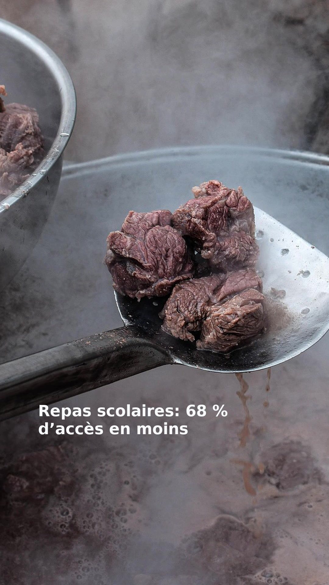 Repas scolaires: 68 % d’accès en moins