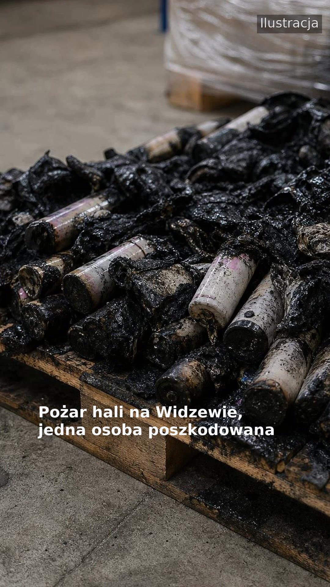 Pożar hali na Widzewie, jedna osoba poszkodowana