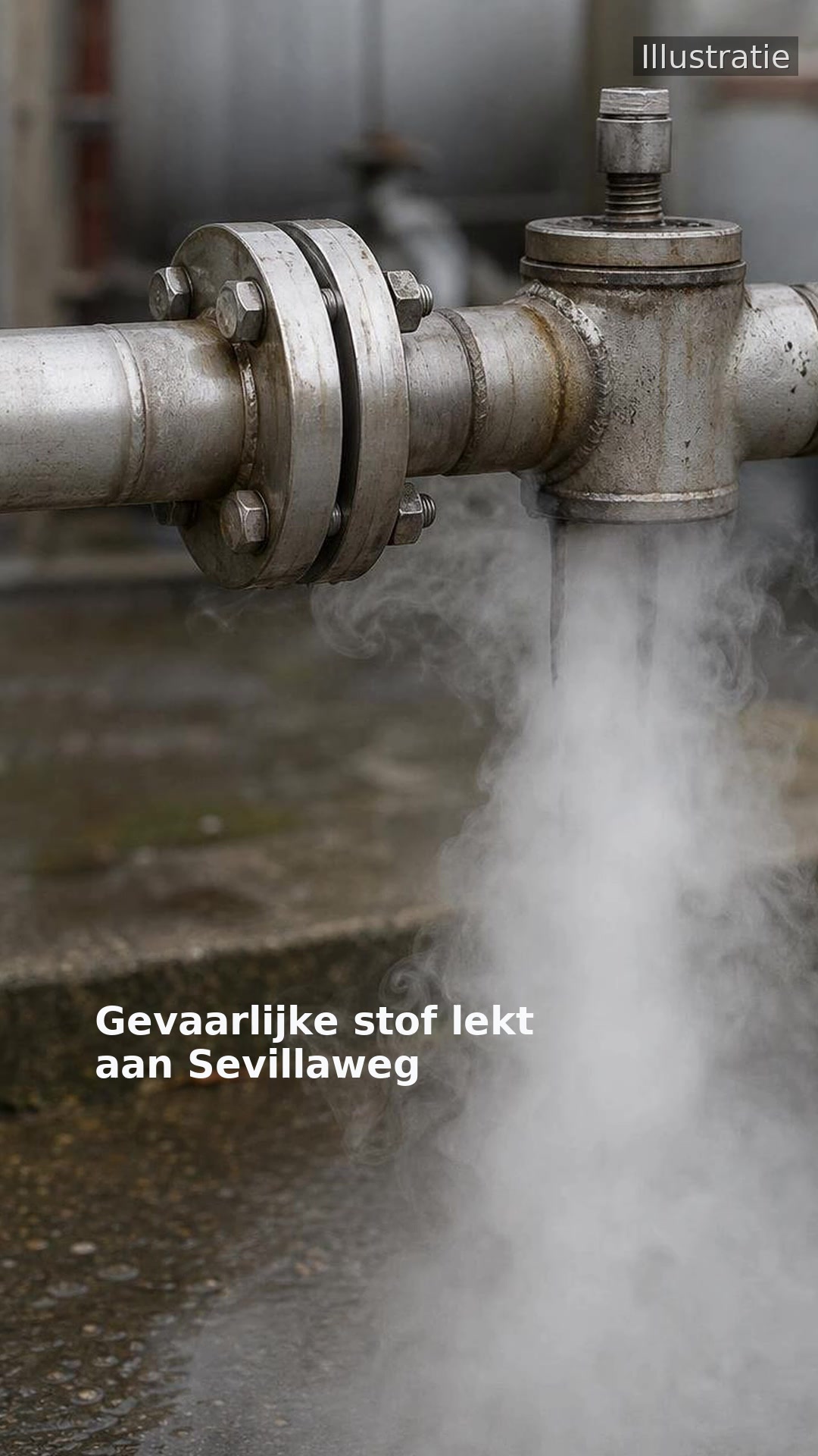 Gevaarlijke stof lekt aan Sevillaweg
