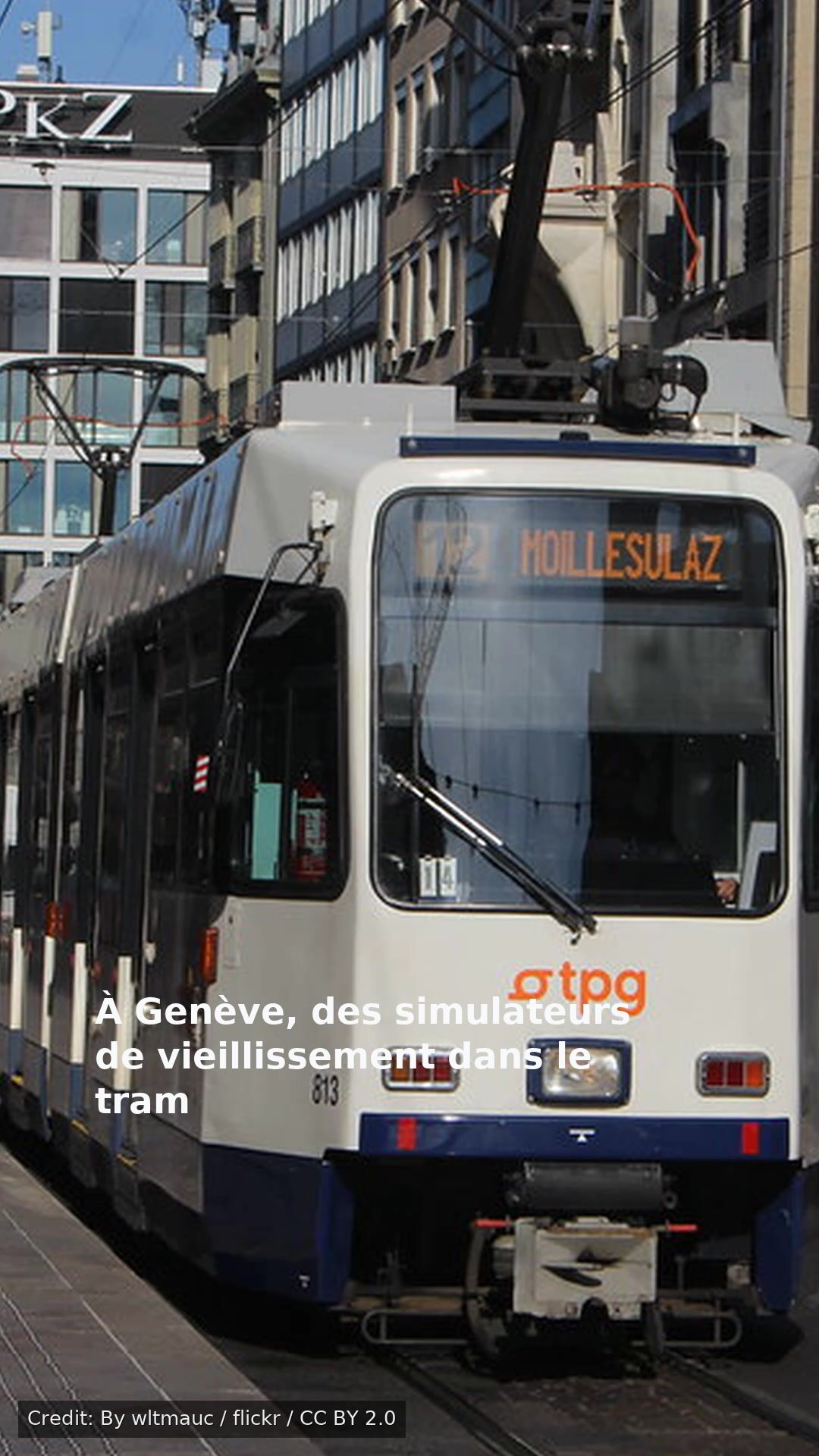 À Genève, des simulateurs de vieillissement dans le tram