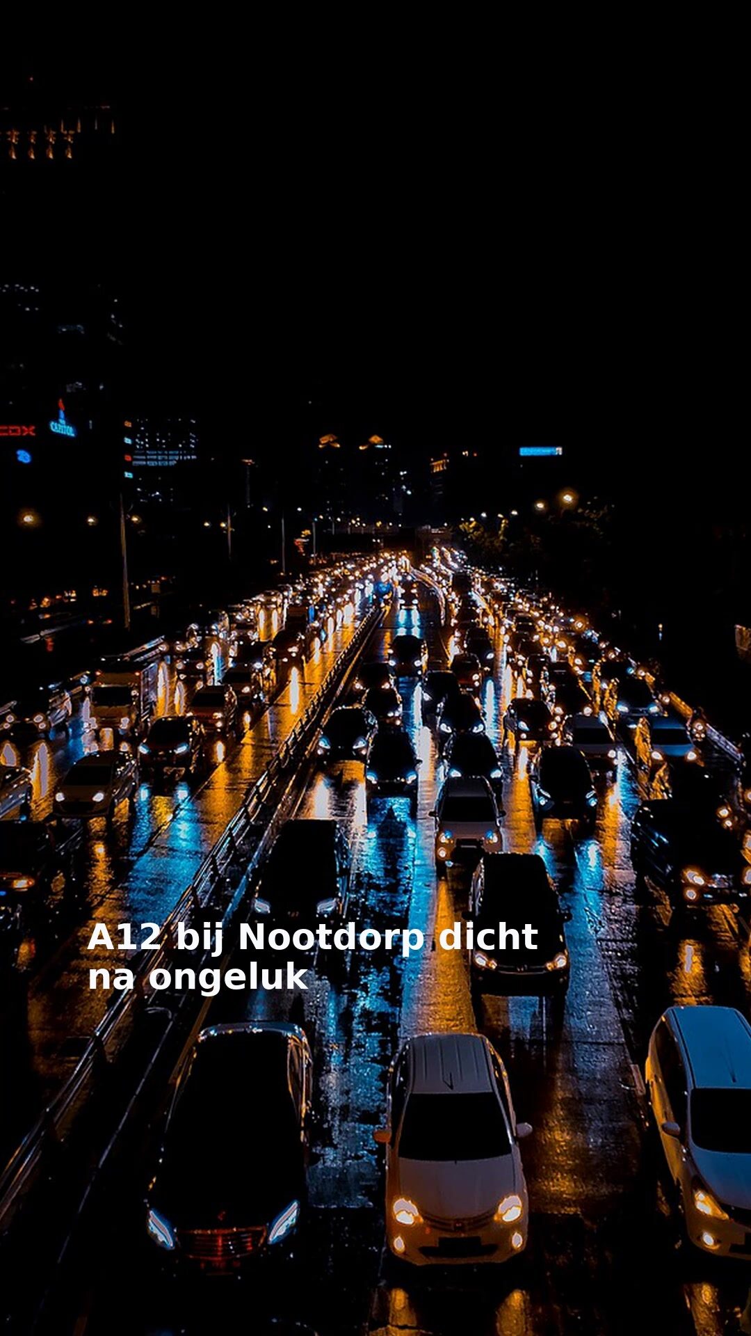 A12 bij Nootdorp dicht na ongeluk