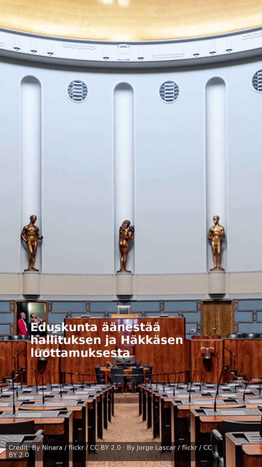 Eduskunta äänestää hallituksen ja Häkkäsen luottamuksesta