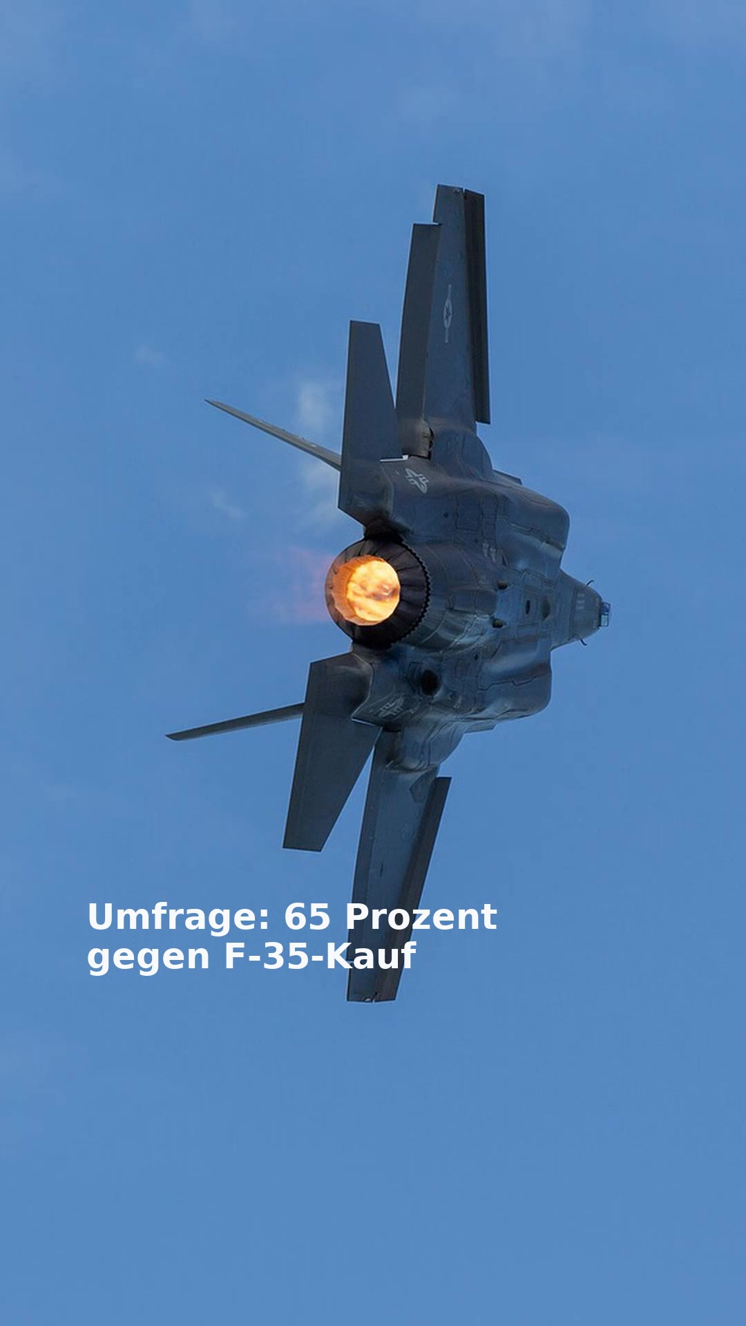 Umfrage: 65 Prozent gegen F-35-Kauf