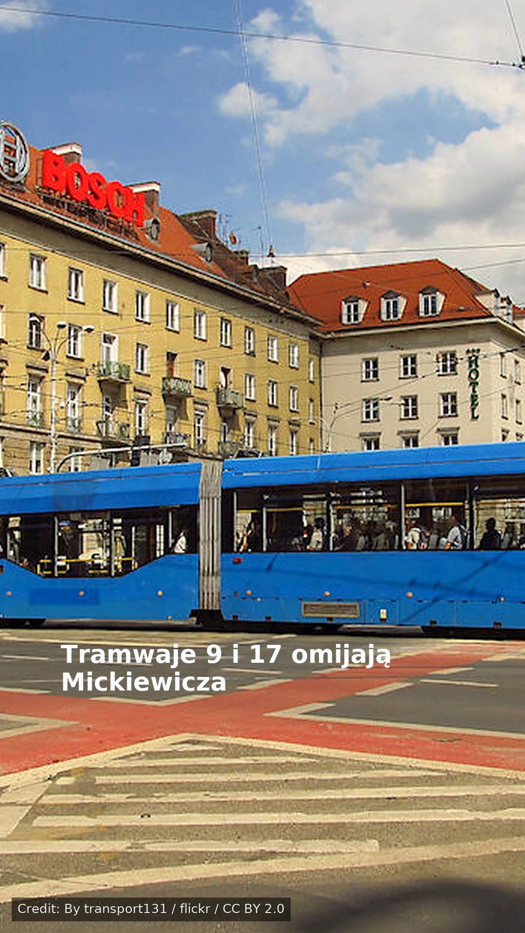 Tramwaje 9 i 17 omijają Mickiewicza