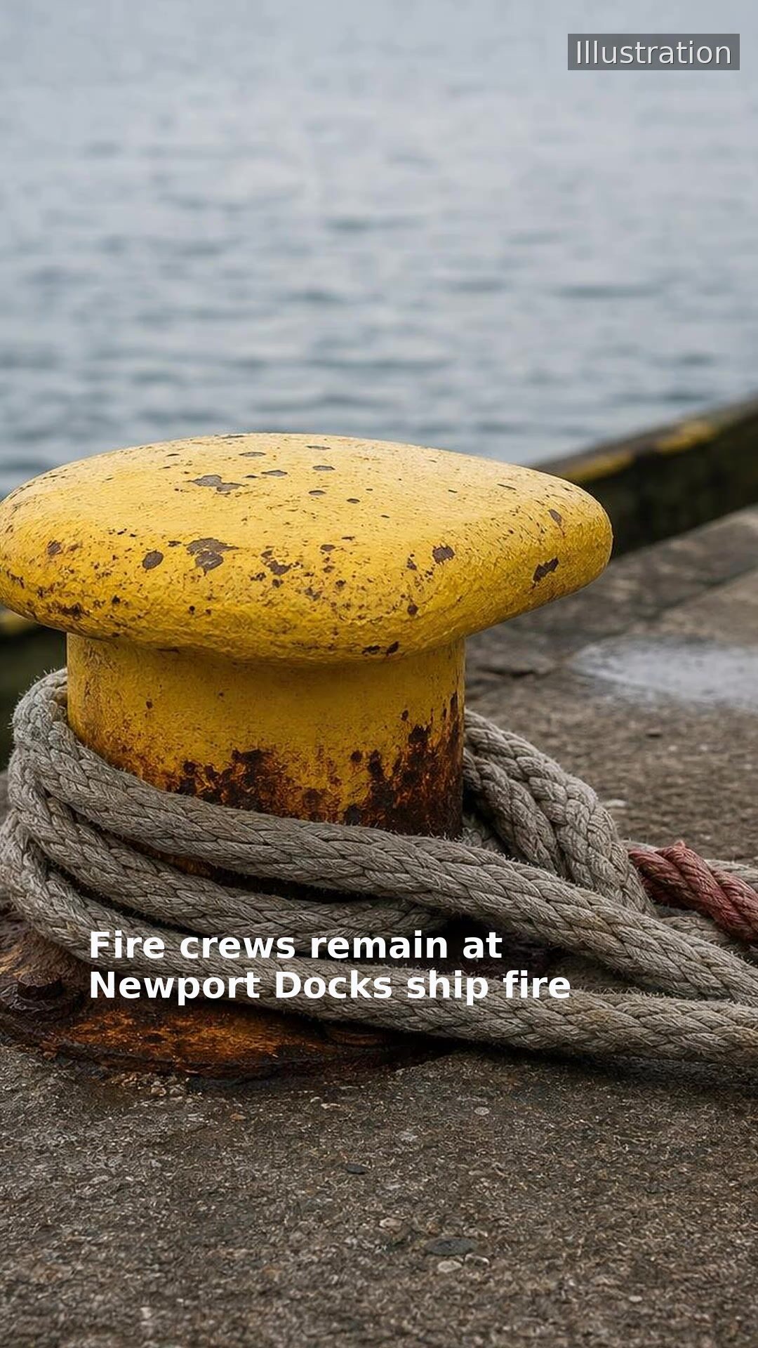 Fire crews remain at Newport Docks ship fire