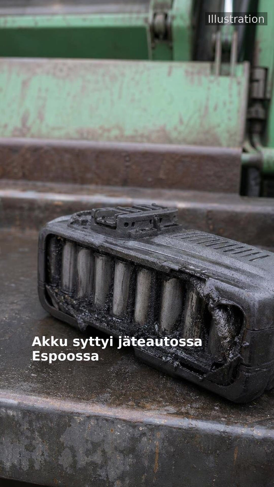 Akku syttyi jäteautossa Espoossa