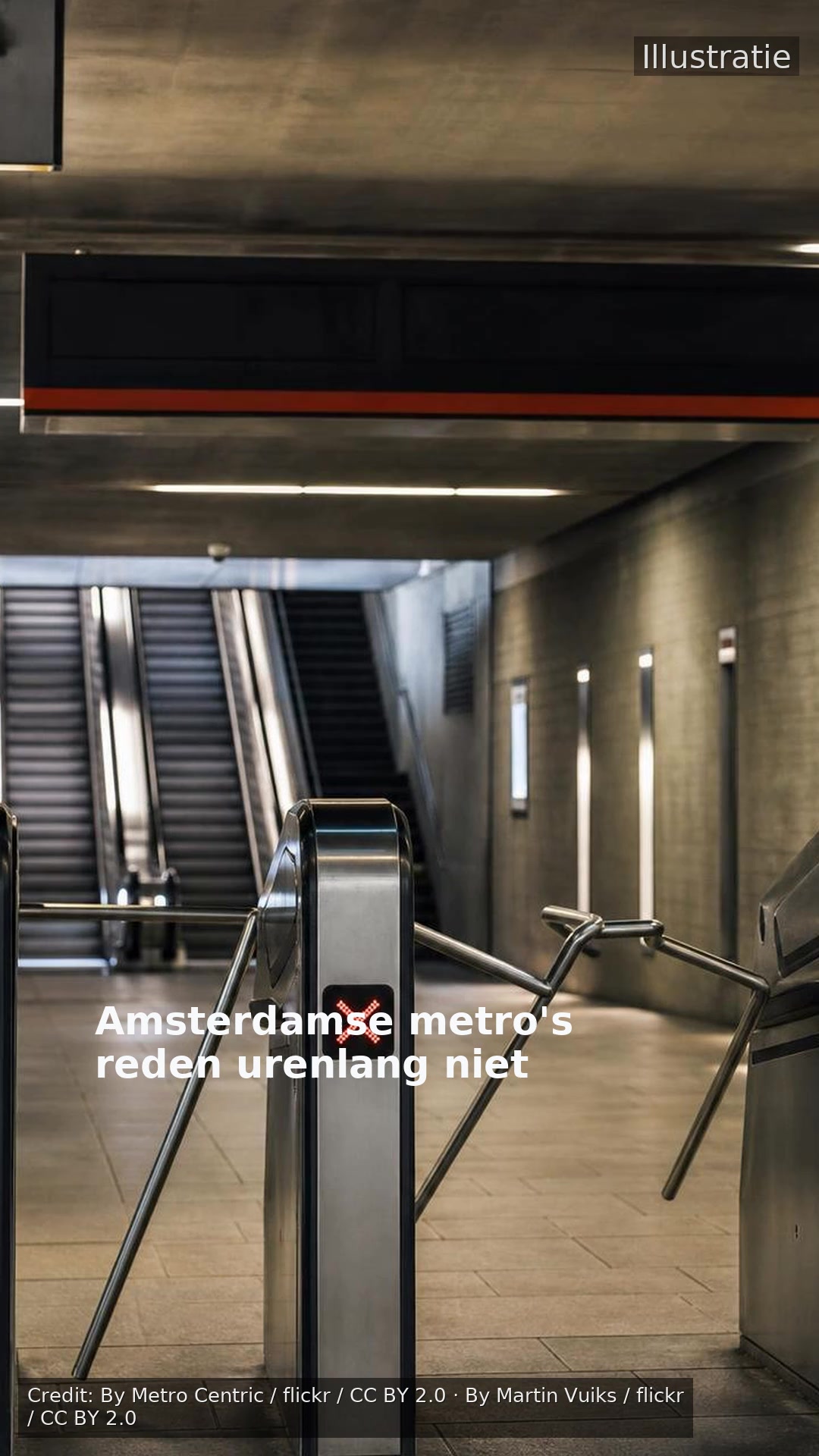 Amsterdamse metro's reden urenlang niet