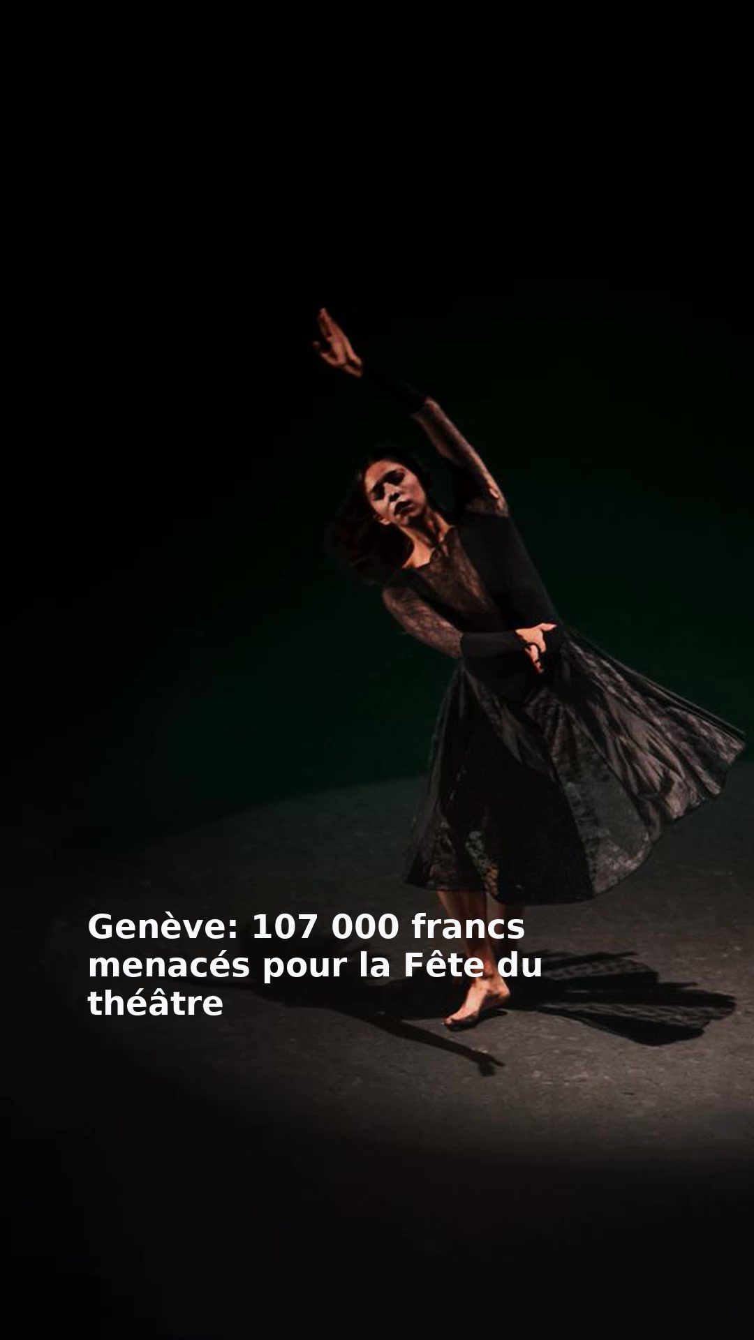 Genève: 107 000 francs menacés pour la Fête du théâtre