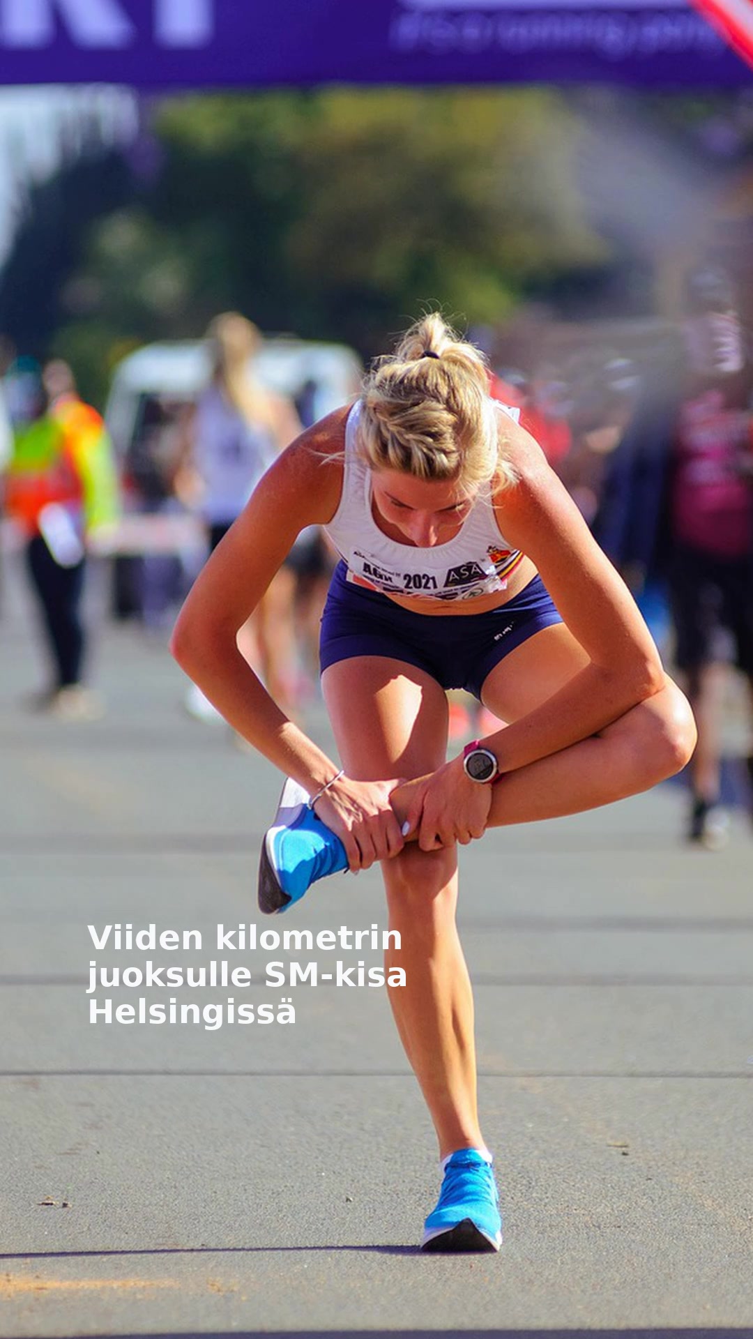 Viiden kilometrin juoksulle SM-kisa Helsingissä