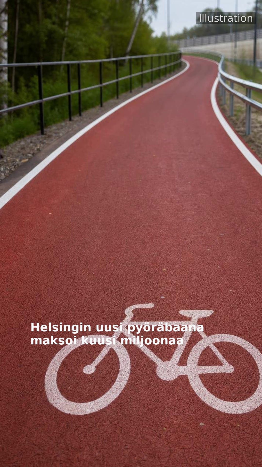 Helsingin uusi pyöräbaana maksoi kuusi miljoonaa