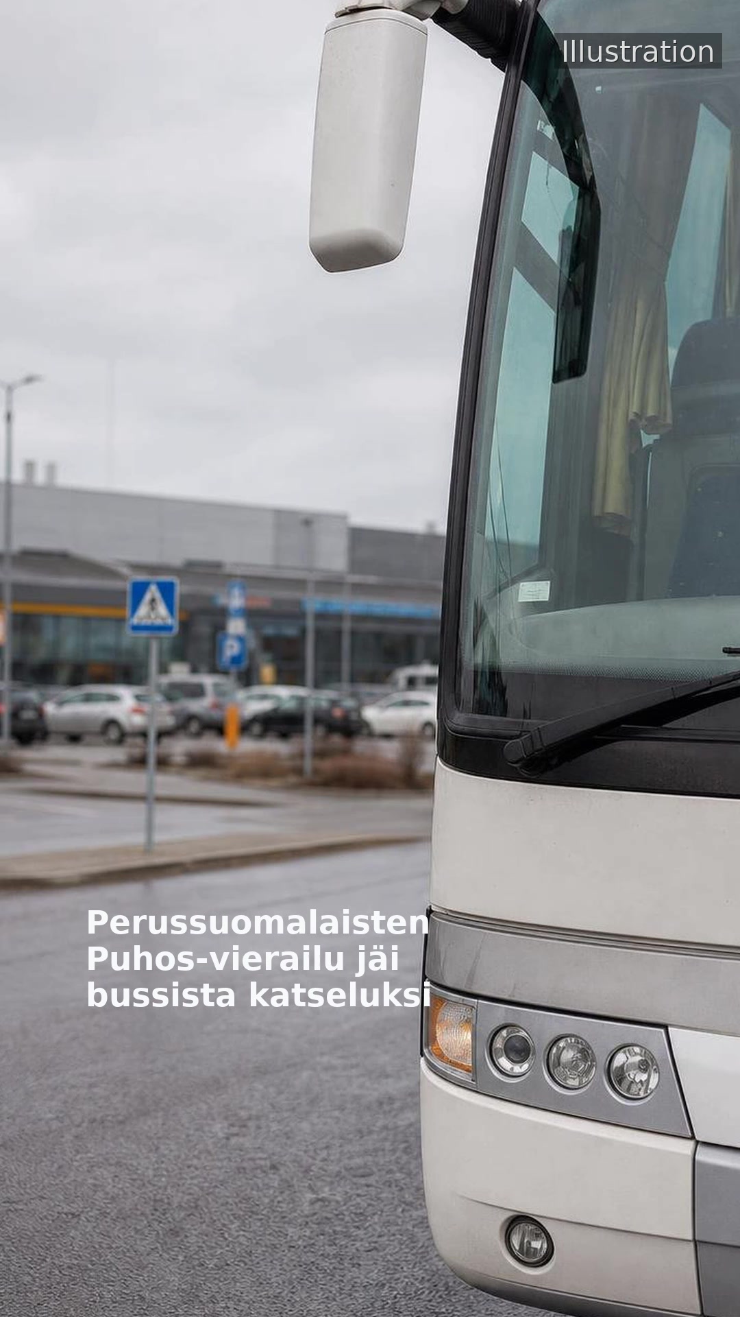 Perussuomalaisten Puhos-vierailu jäi bussista katseluksi