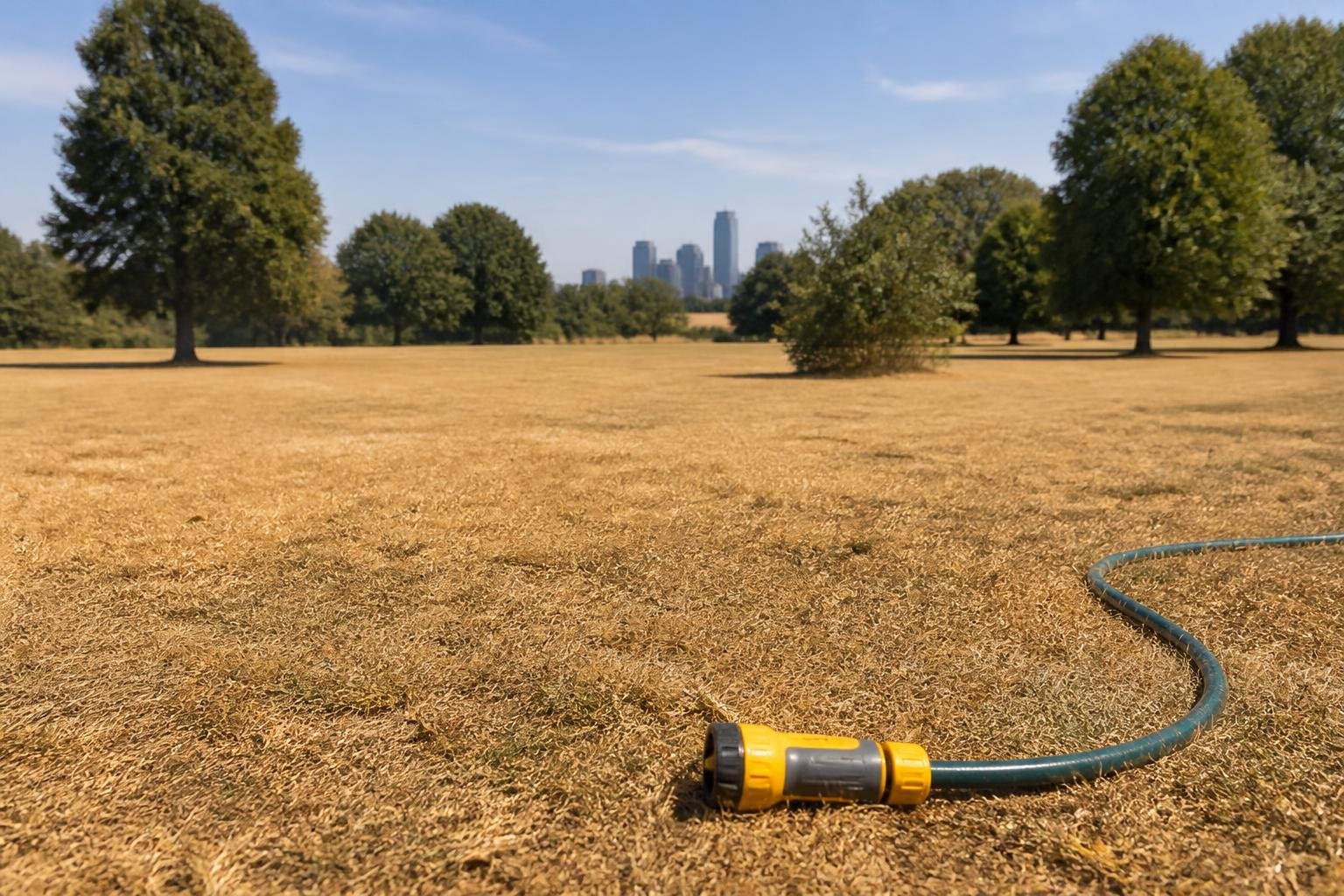 Hosepipe bans begin as heat leaves British green spaces brown