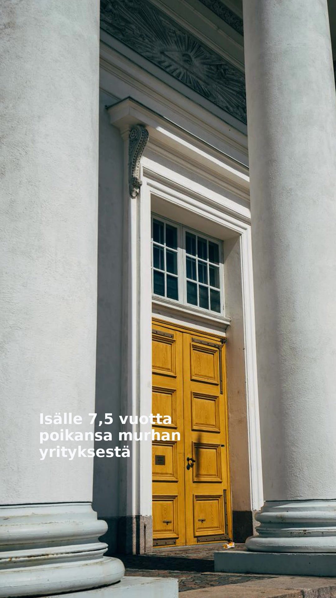 Isälle 7,5 vuotta poikansa murhan yrityksestä