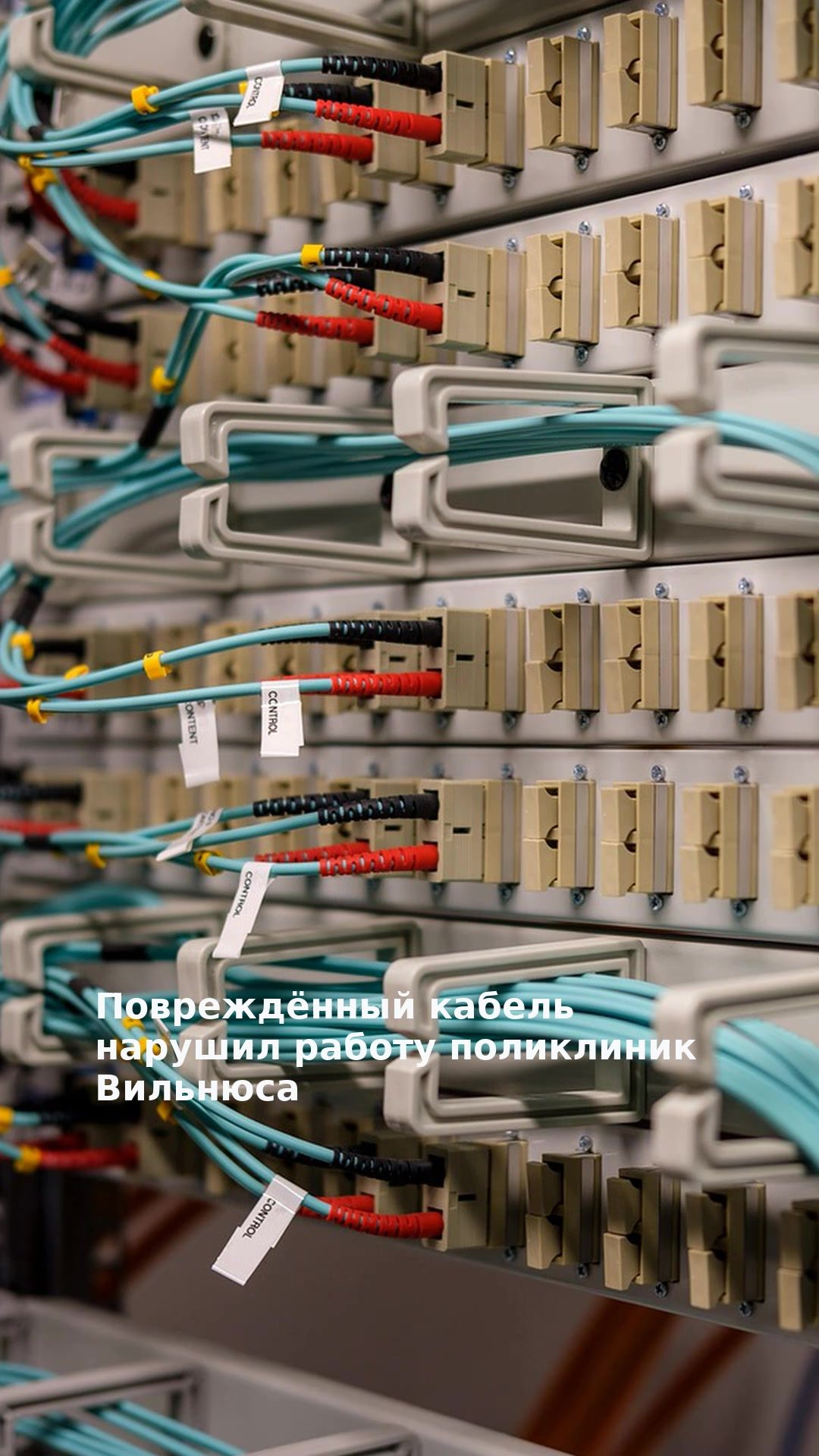 Повреждённый кабель нарушил работу поликлиник Вильнюса