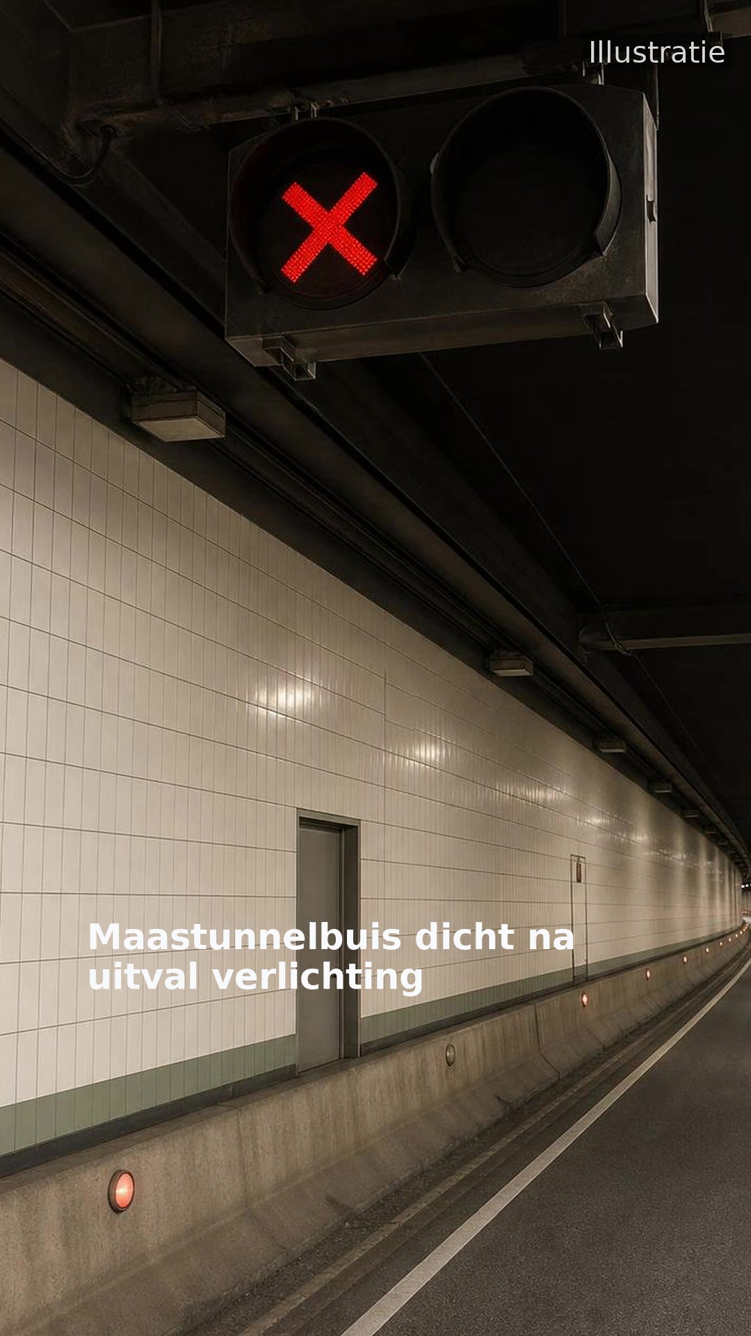 Maastunnelbuis dicht na uitval verlichting