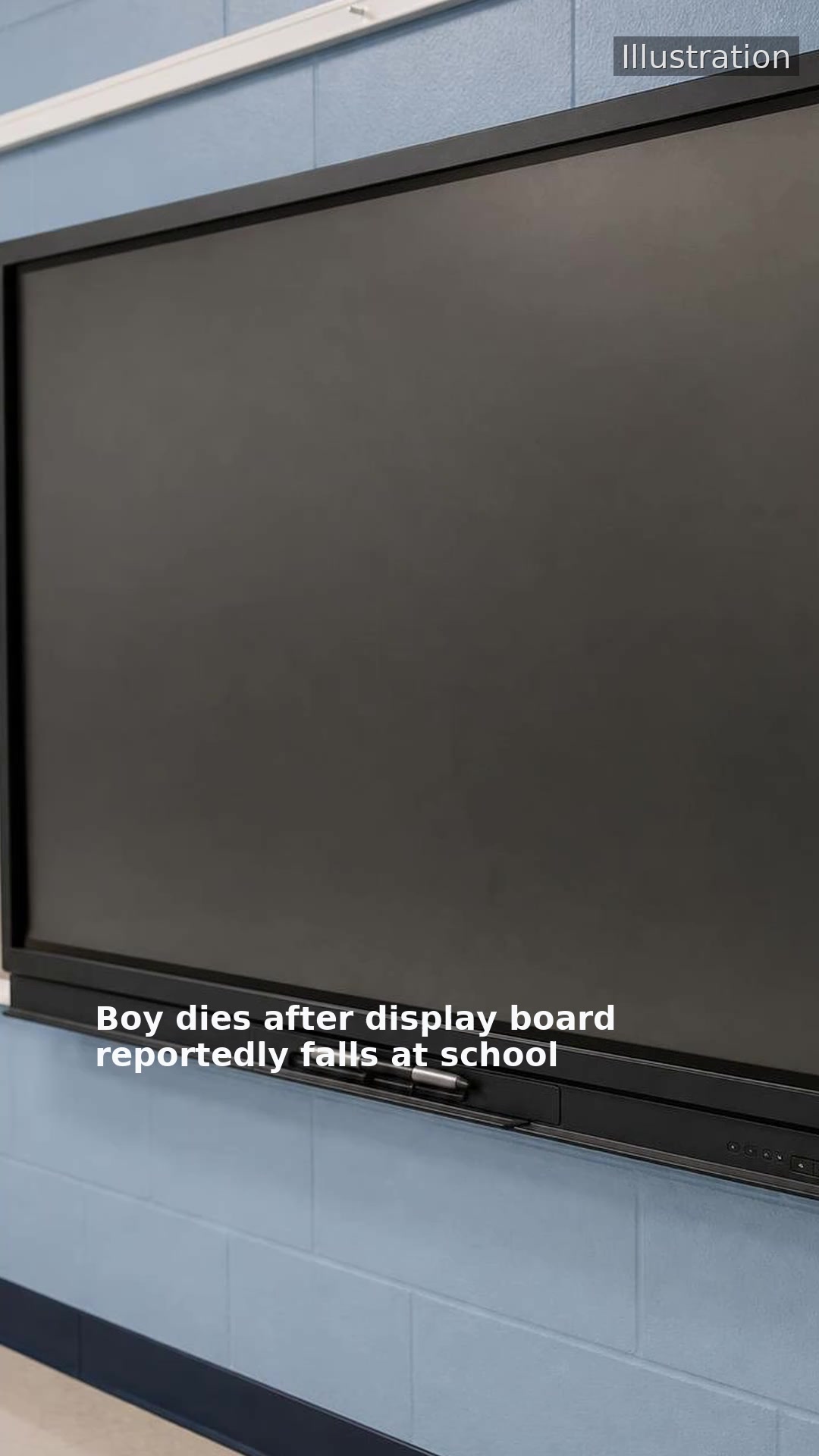 Boy dies after display board reportedly falls at school