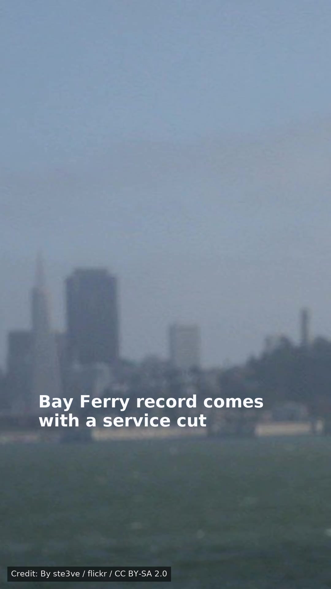 Bay Ferry record comes with a service cut