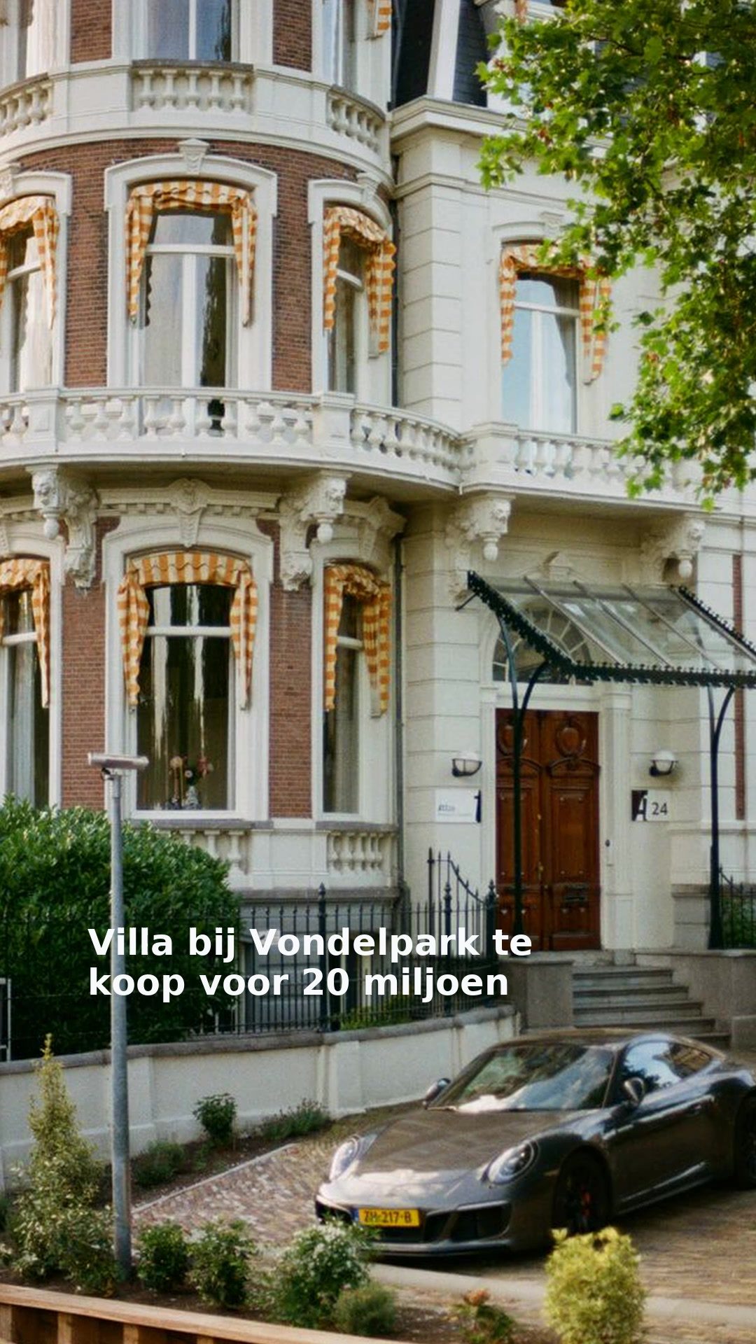 Villa bij Vondelpark te koop voor 20 miljoen
