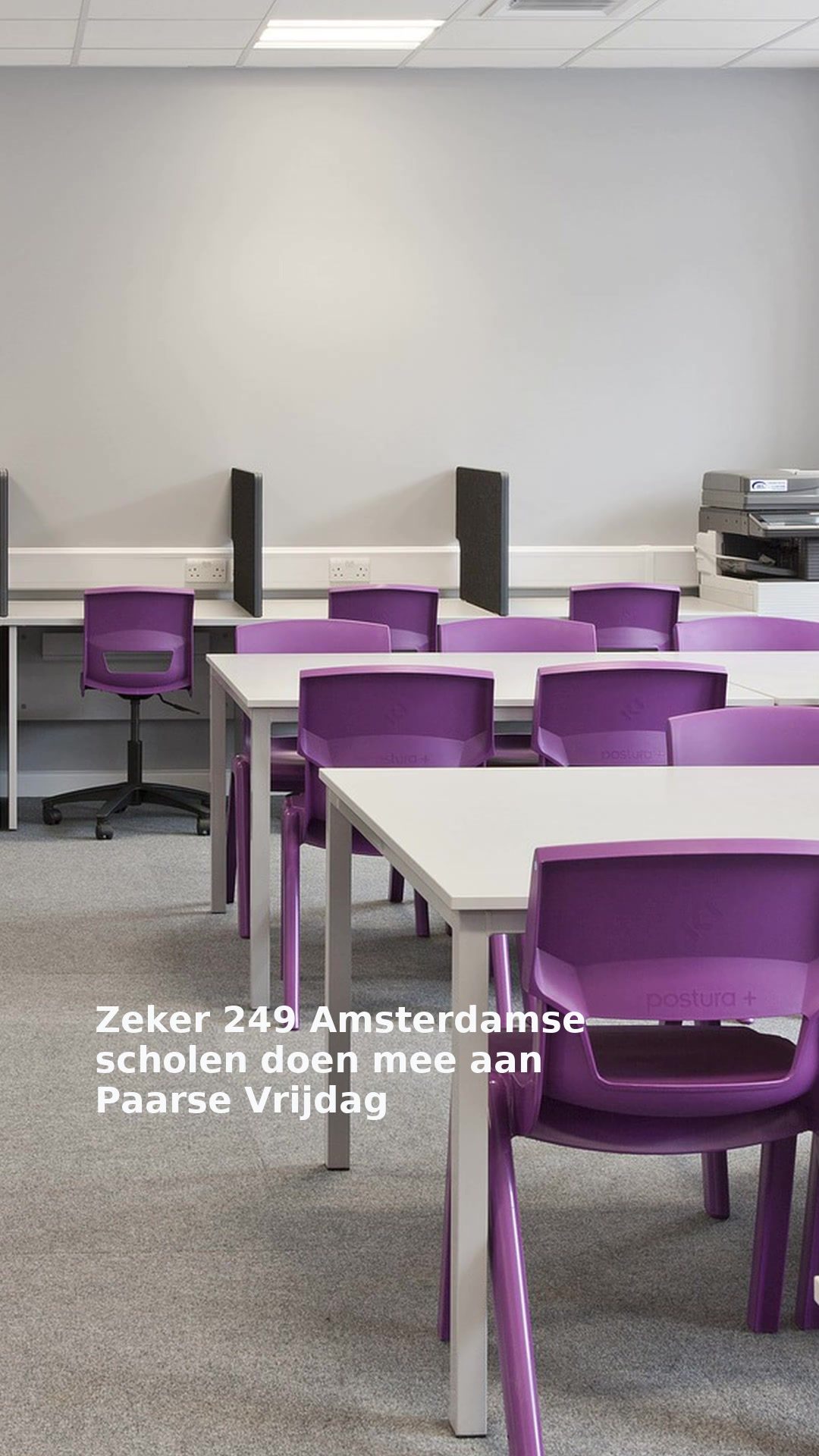 Zeker 249 Amsterdamse scholen doen mee aan Paarse Vrijdag