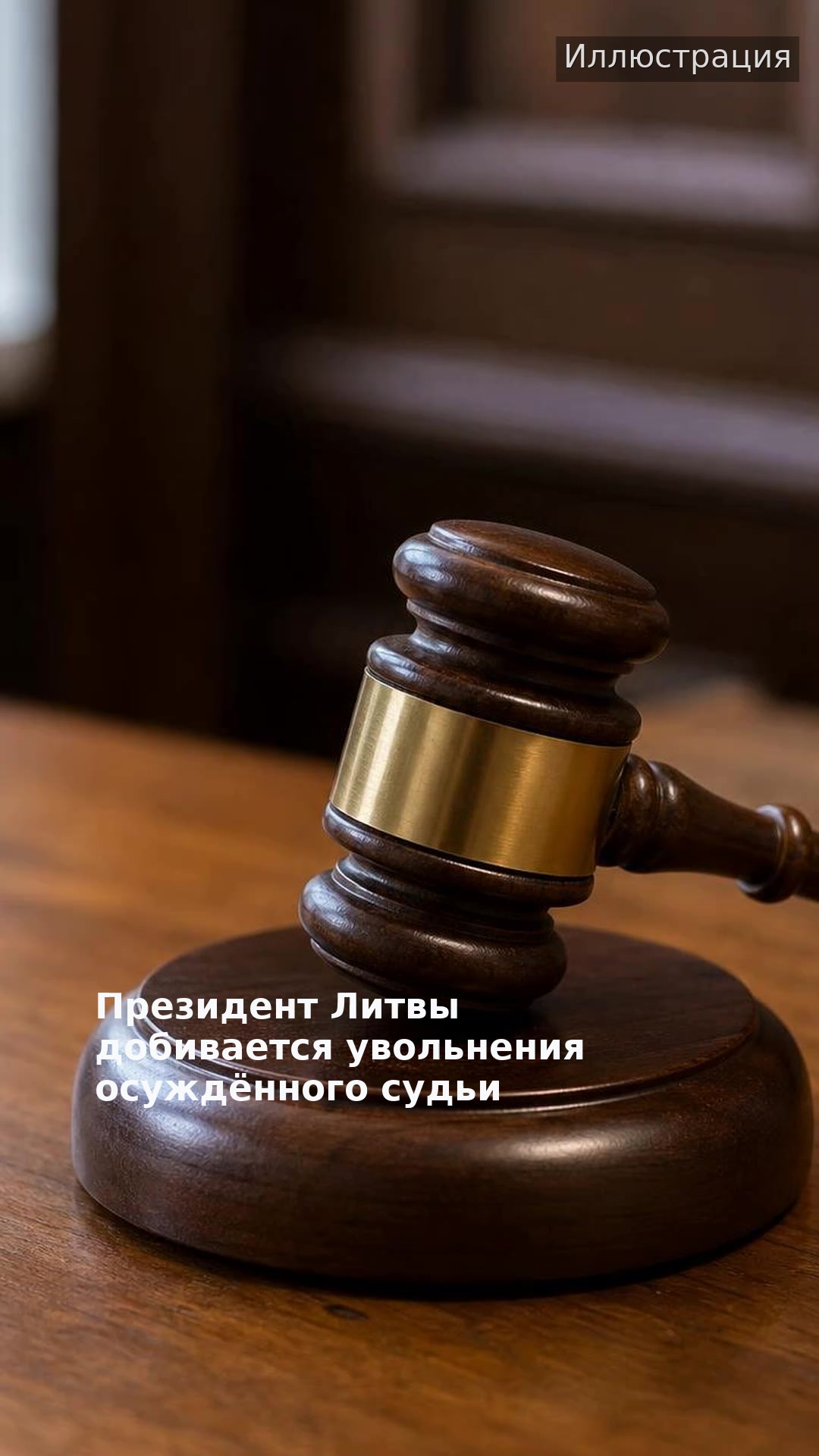 Президент Литвы добивается увольнения осуждённого судьи