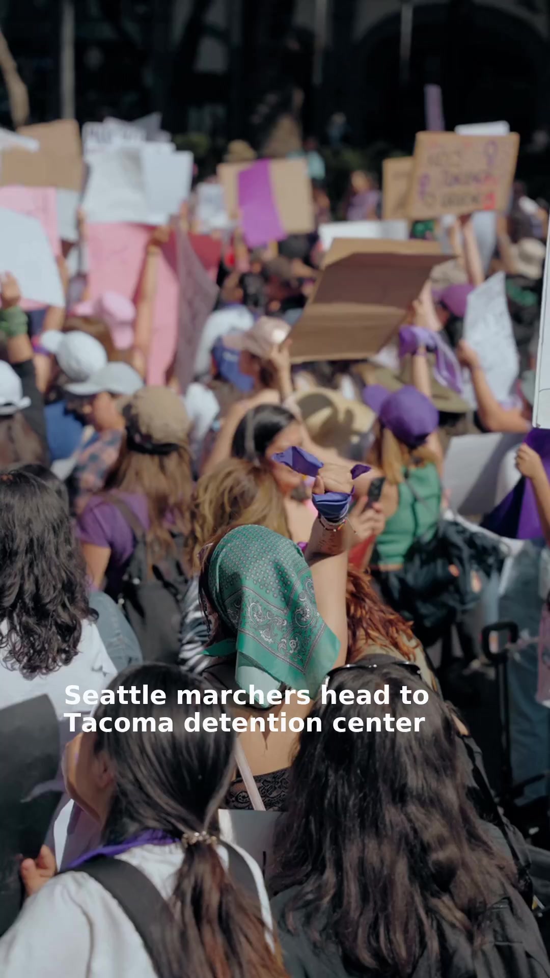 Seattle marchers head to Tacoma detention center