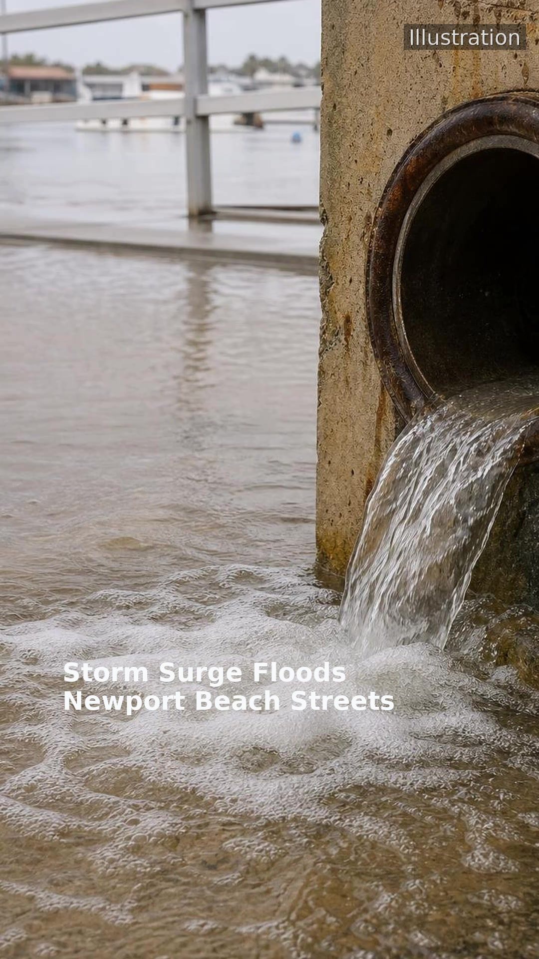 Storm Surge Floods Newport Beach Streets