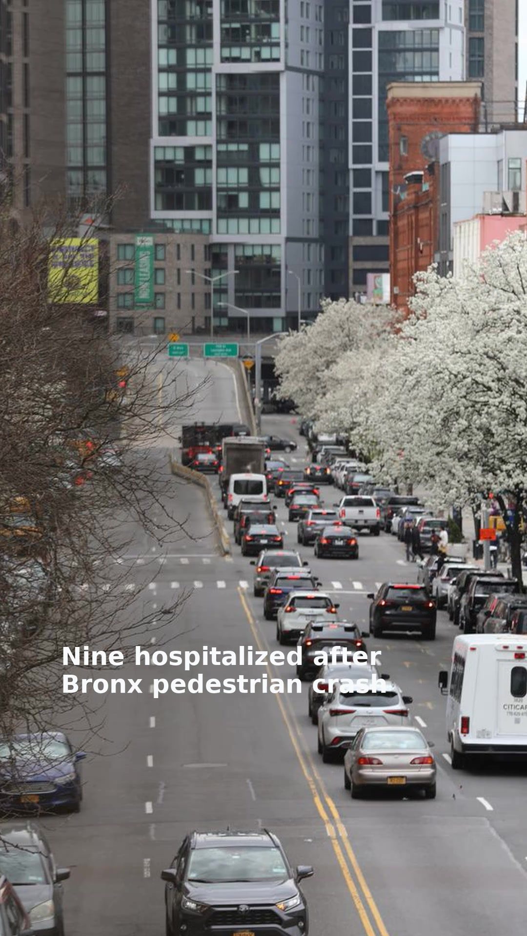 Nine hospitalized after Bronx pedestrian crash