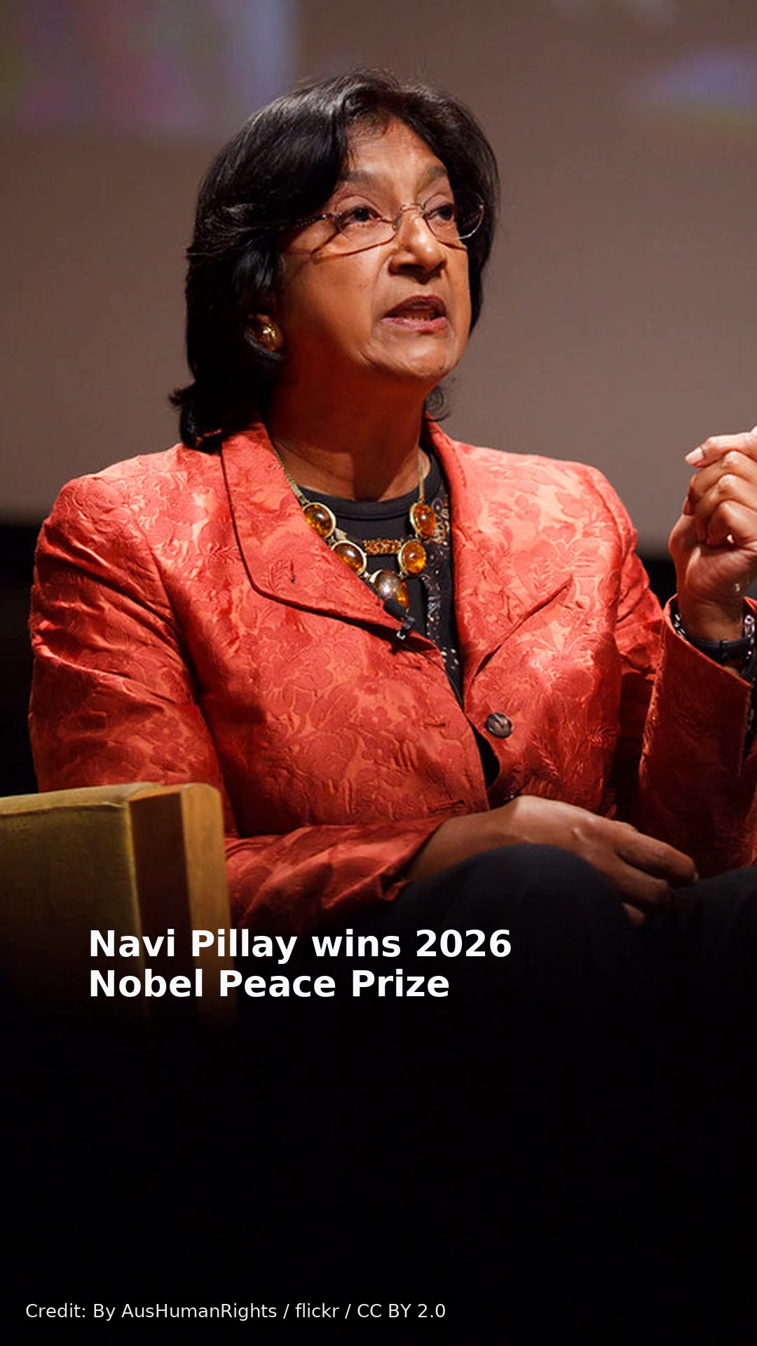 Navi Pillay wins 2026 Nobel Peace Prize