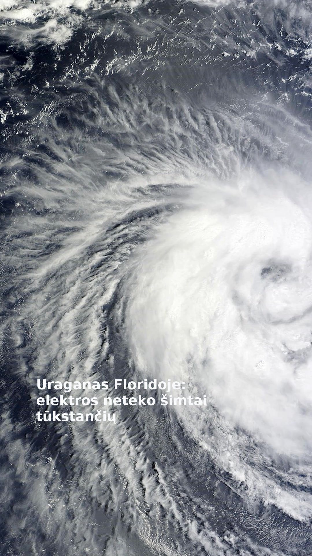 Uraganas Floridoje: elektros neteko šimtai tūkstančių