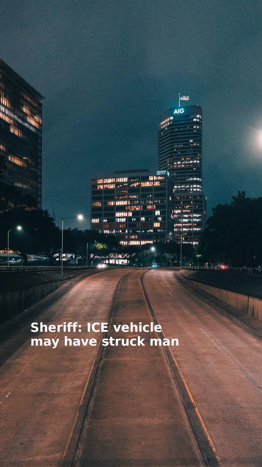 Sheriff: ICE vehicle may have struck man