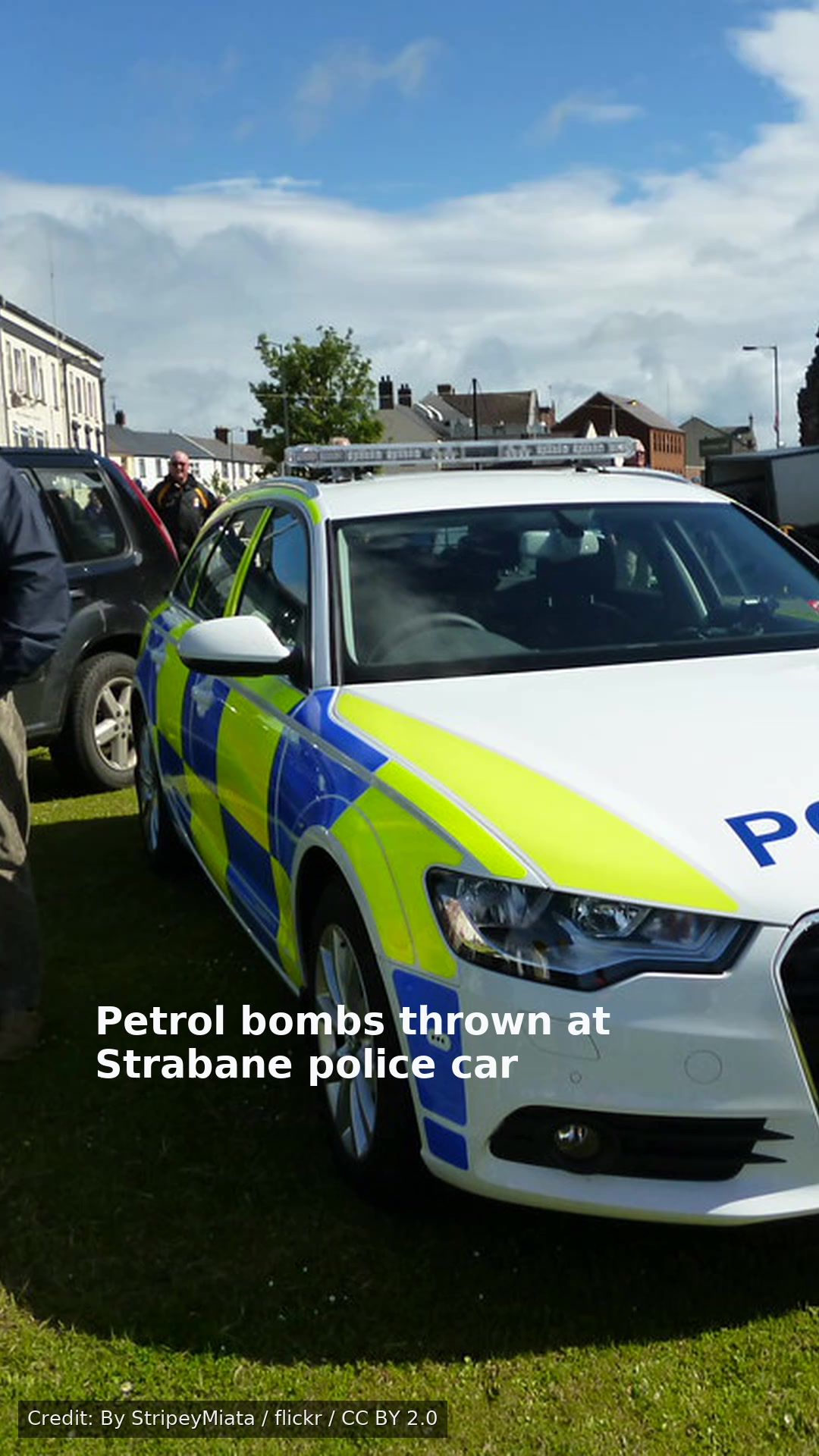 Petrol bombs thrown at Strabane police car