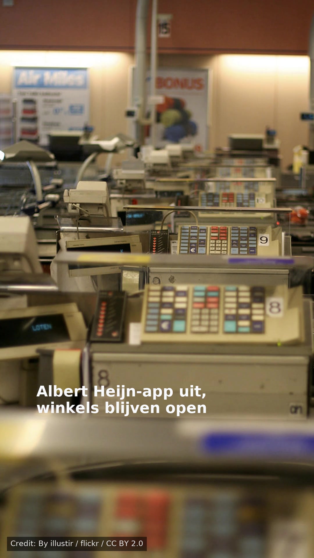 Albert Heijn-app uit, winkels blijven open