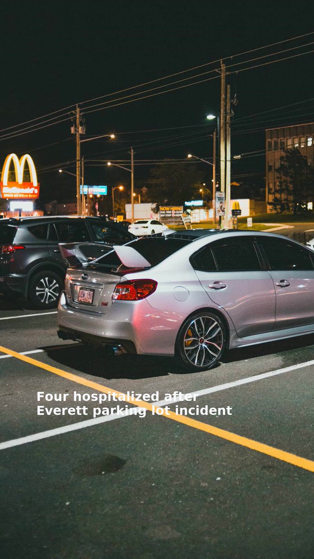 Four hospitalized after Everett parking lot incident