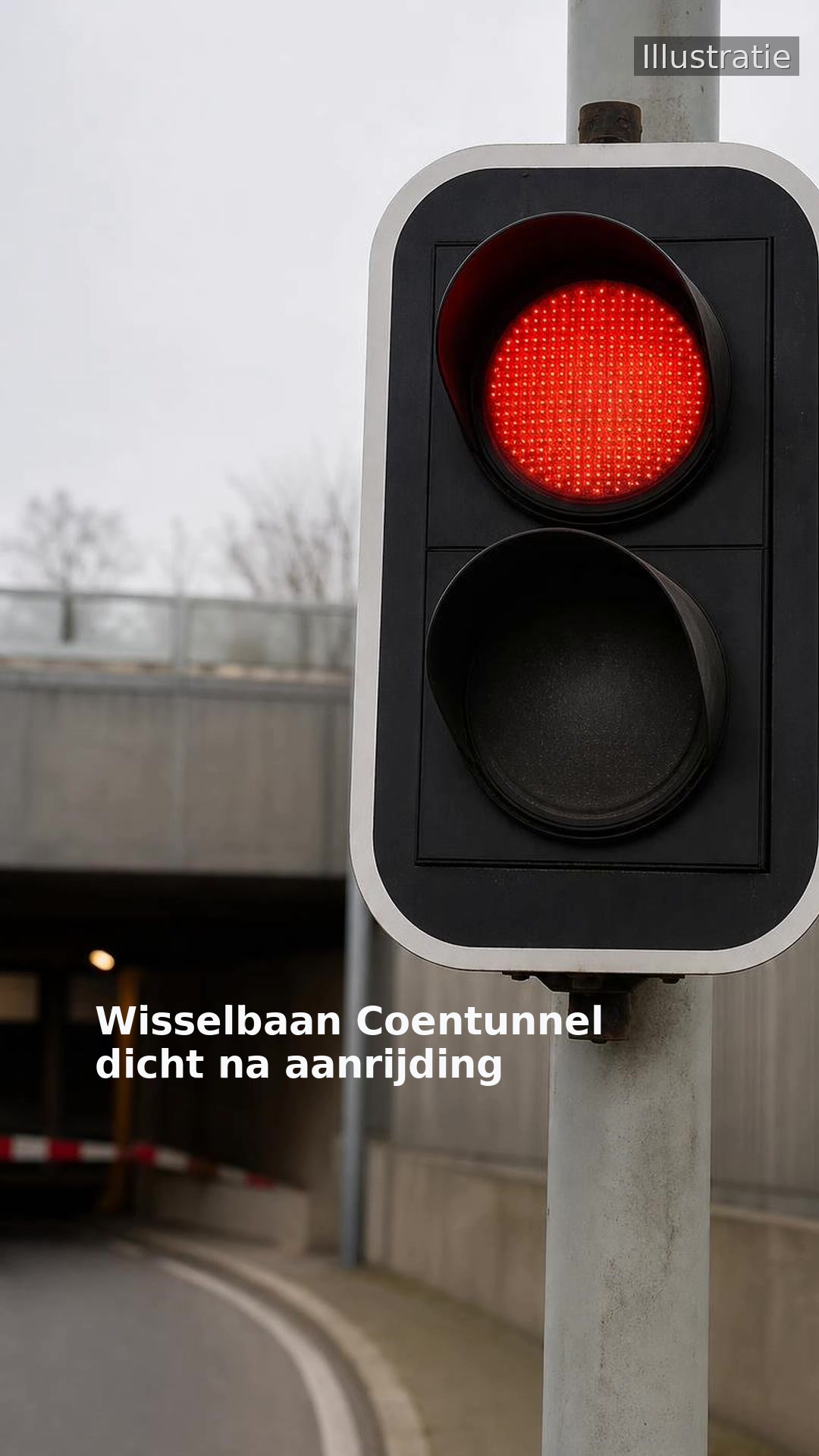 Wisselbaan Coentunnel dicht na aanrijding