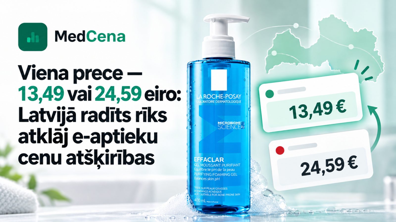 Viena prece — 13,49 vai 24,59 eiro: Latvijā radīts rīks atklāj e-aptieku cenu atšķirības Viena prece — 13,49 vai 24,59 eiro: Latvijā radīts rīks atklāj e-aptieku cenu atšķirības