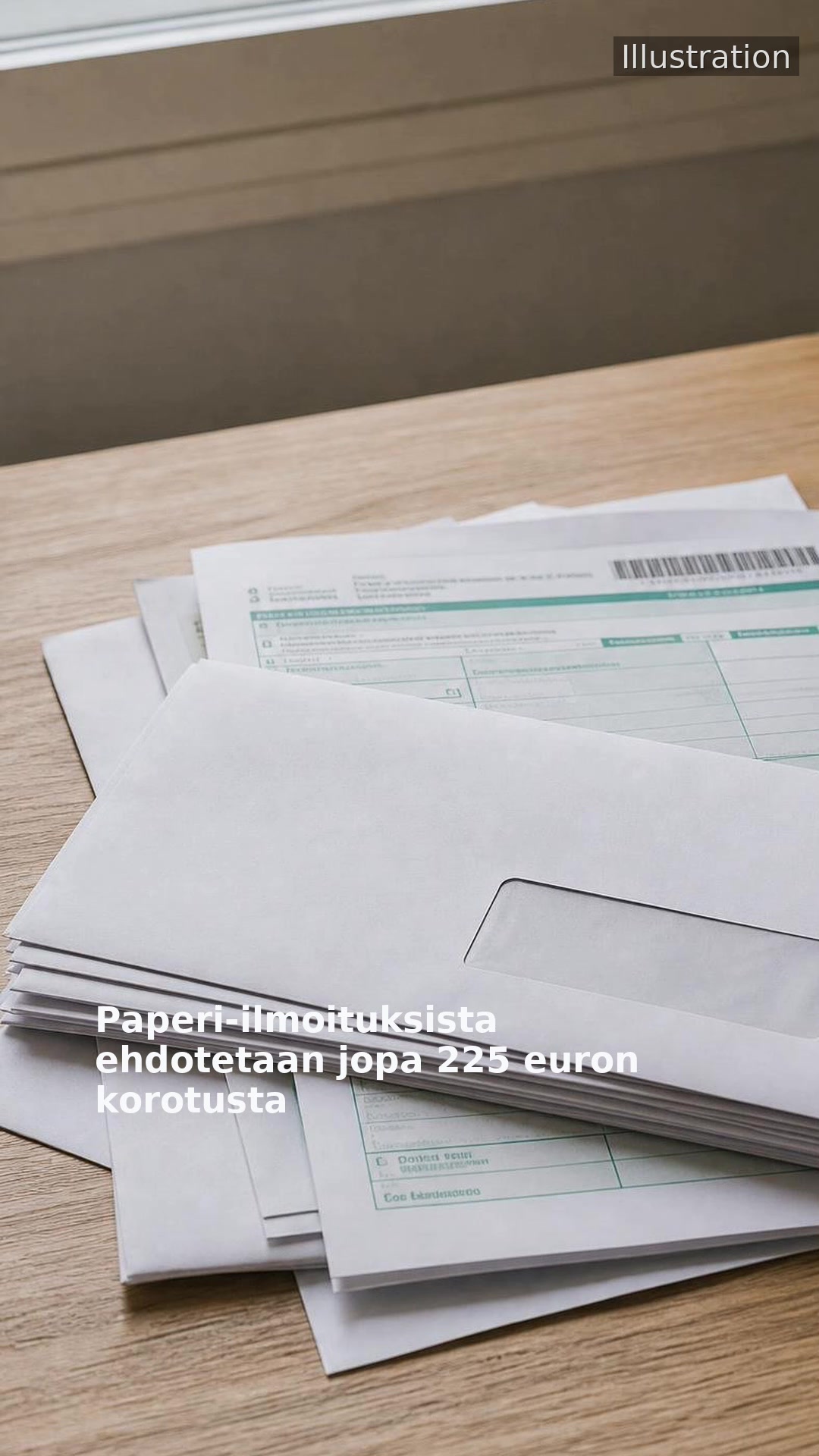 Paperi-ilmoituksista ehdotetaan jopa 225 euron korotusta