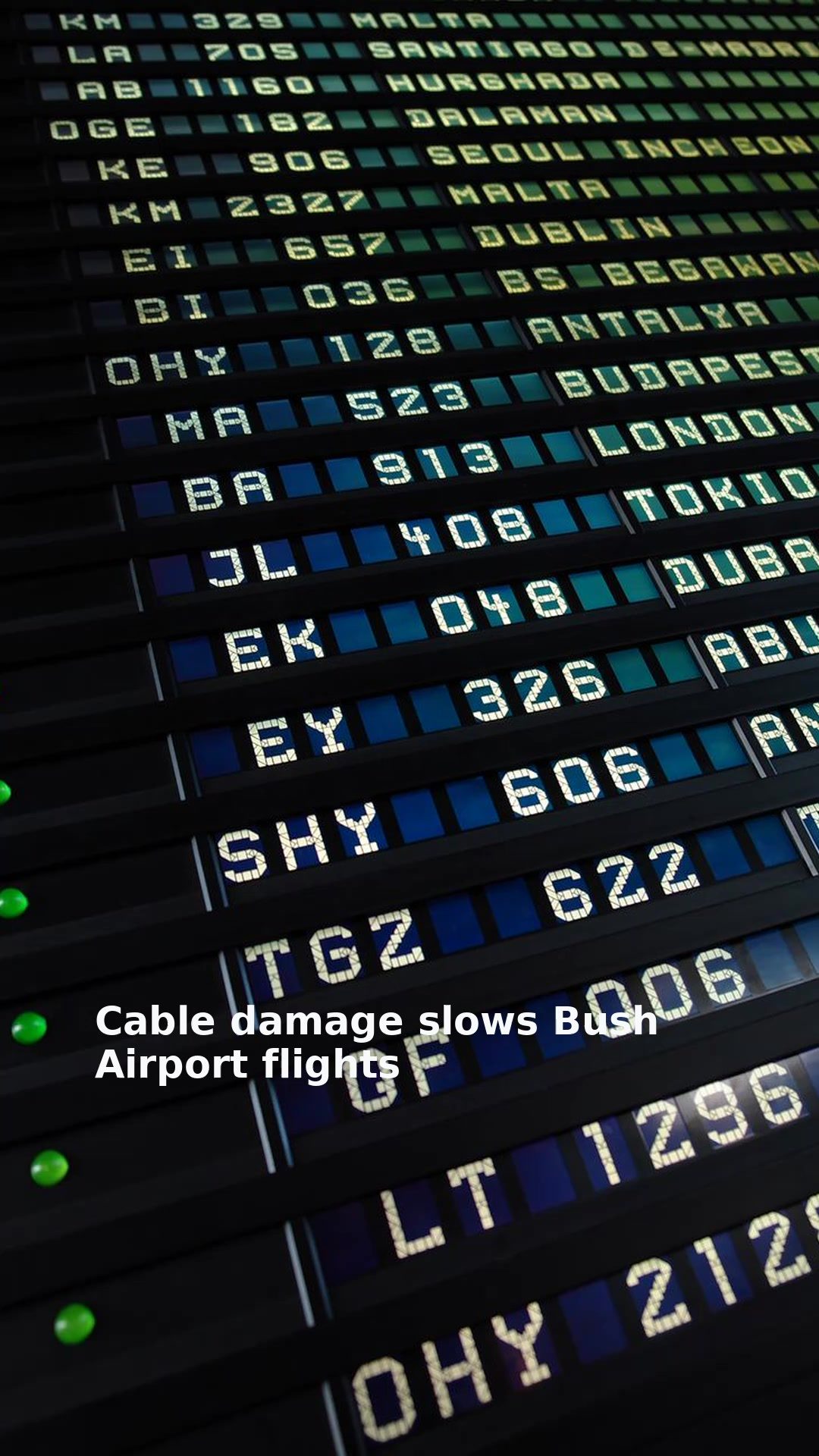 Cable damage slows Bush Airport flights