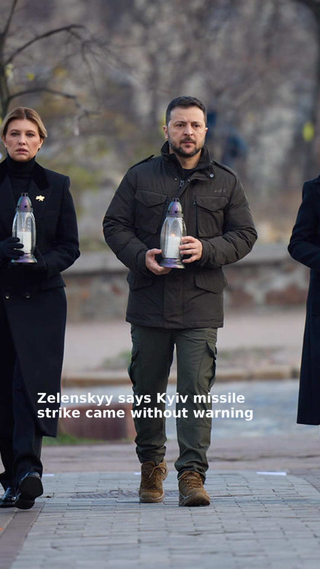 Zelenskyy says Kyiv missile strike came without warning
