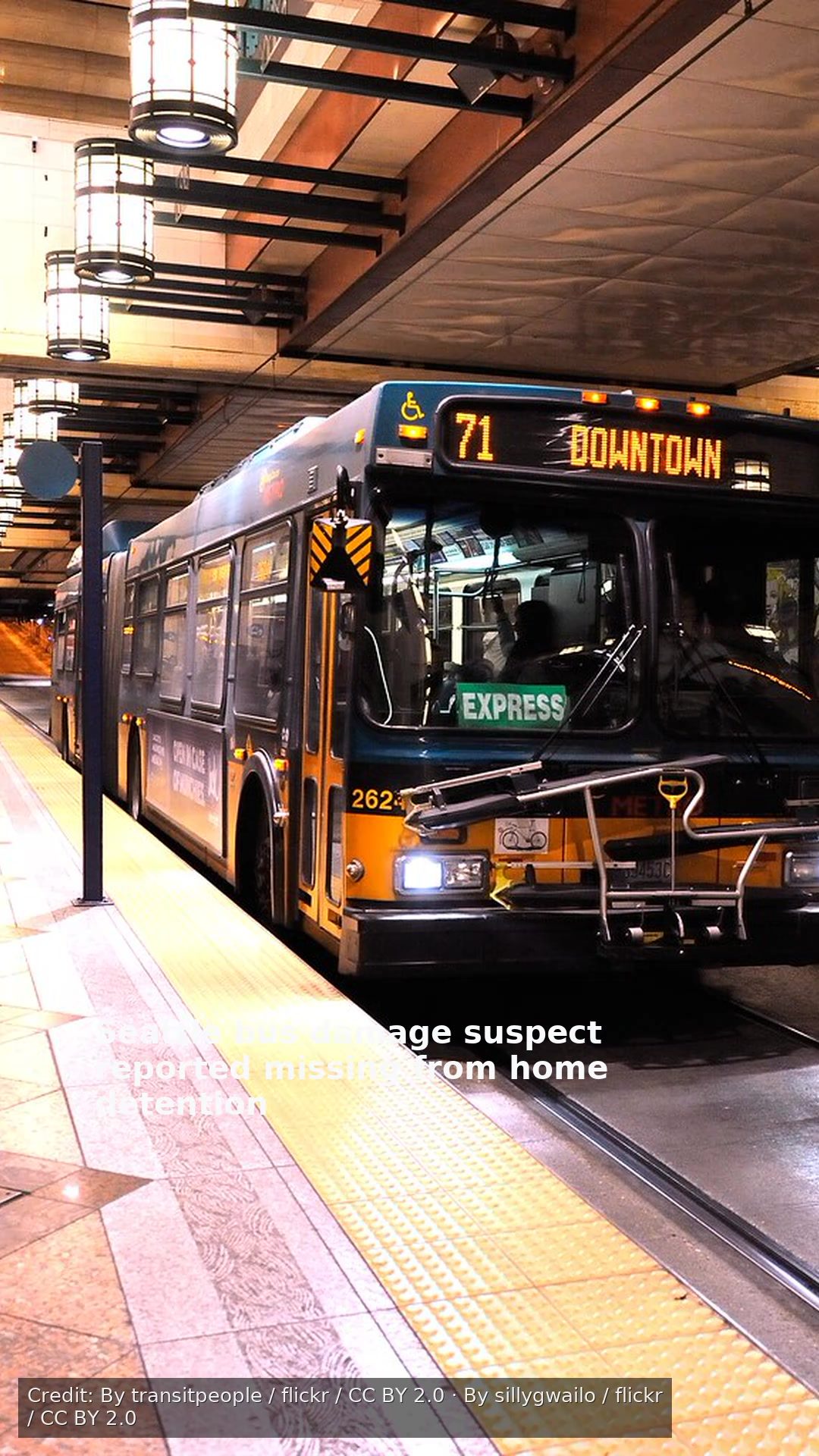 Seattle bus damage suspect reported missing from home detention