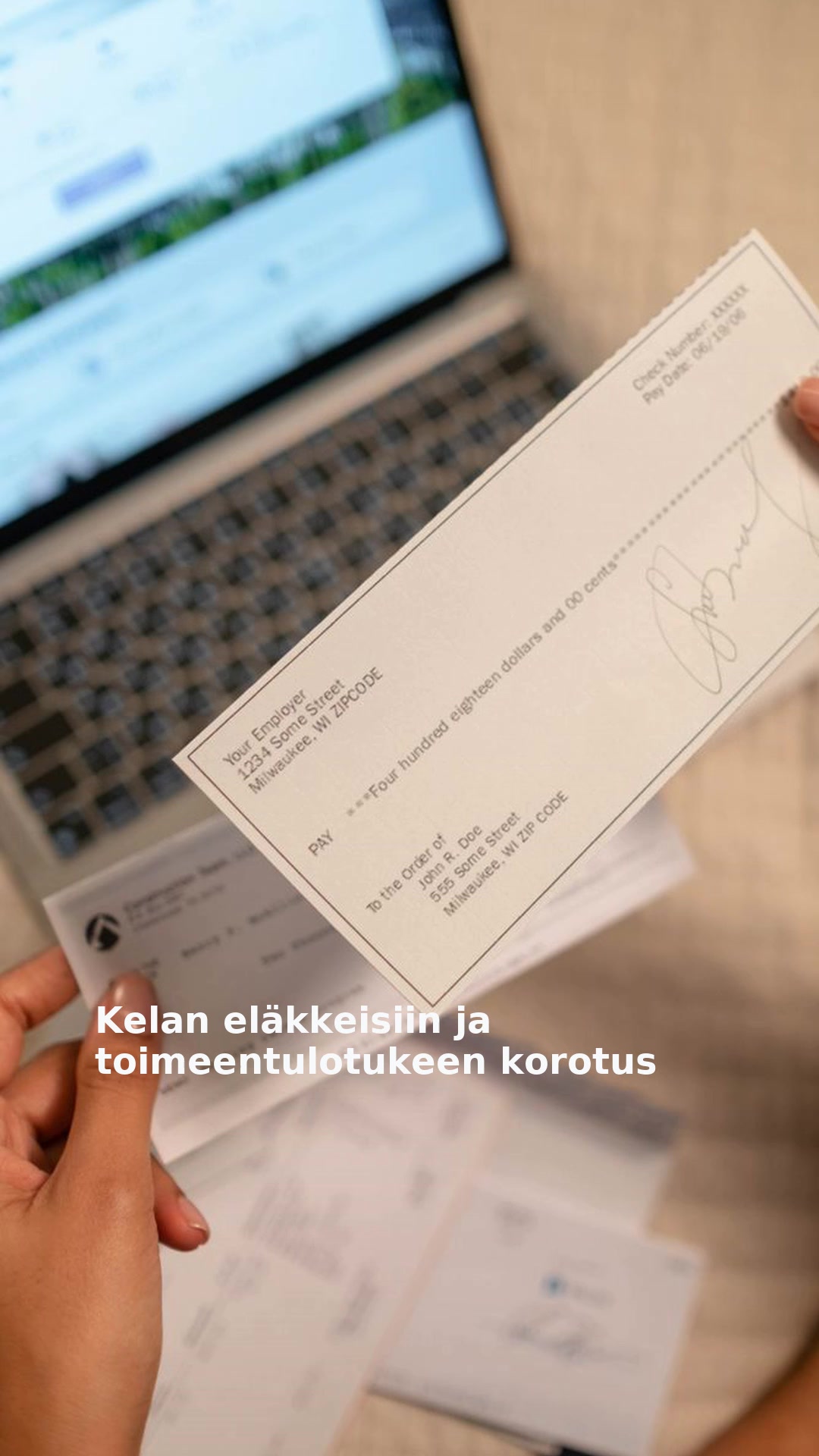 Kelan eläkkeisiin ja toimeentulotukeen korotus
