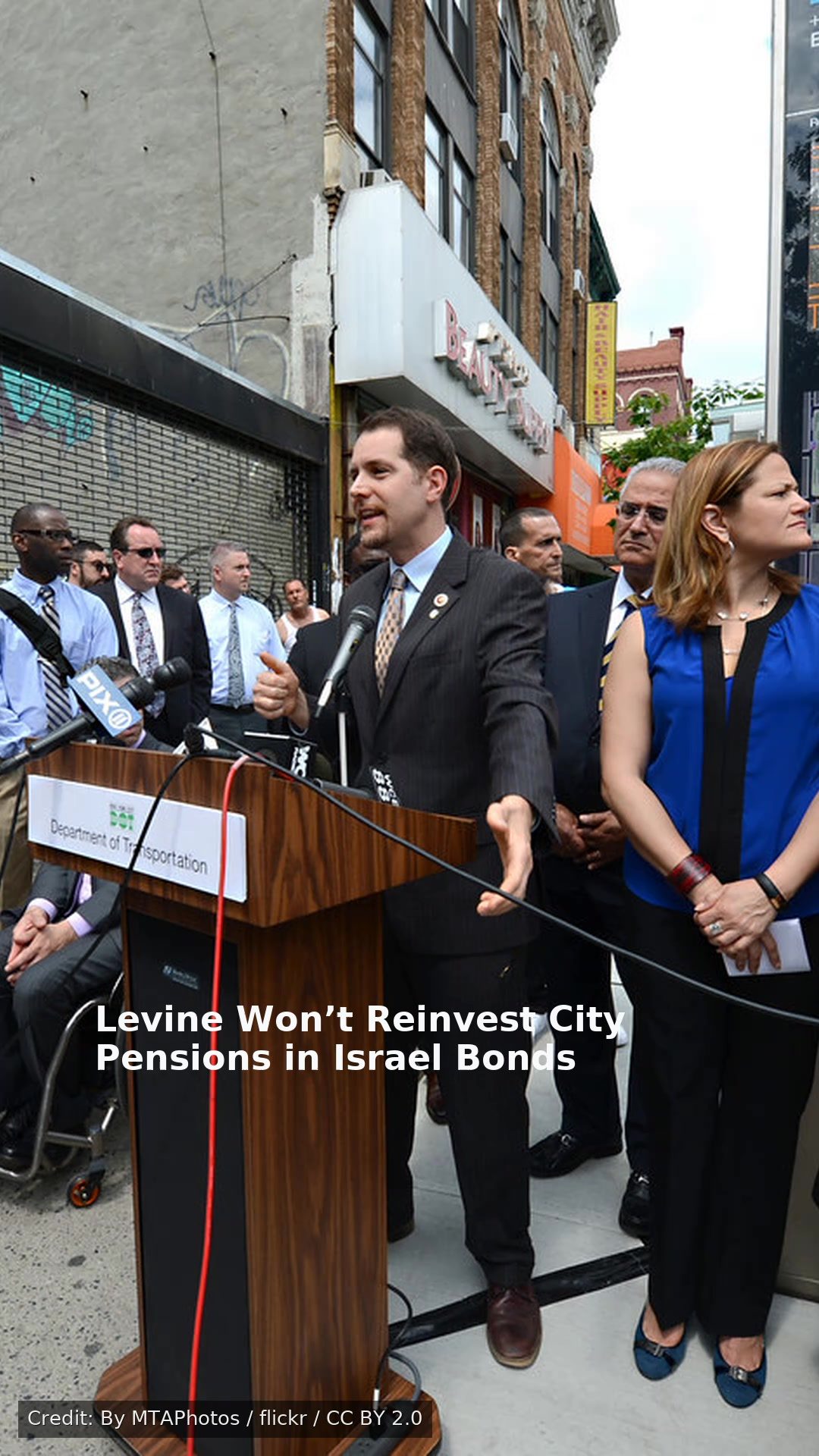 Levine Won’t Reinvest City Pensions in Israel Bonds