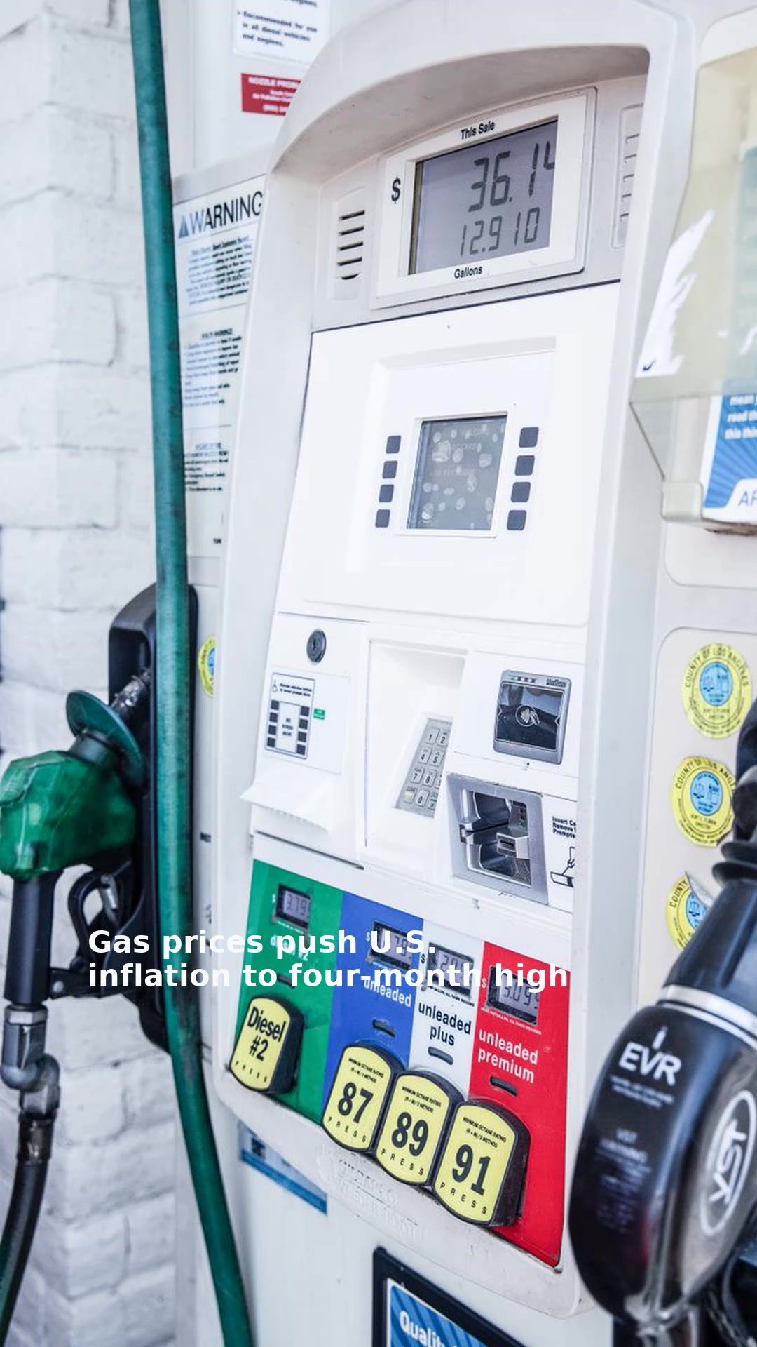 Gas prices push U.S. inflation to four-month high