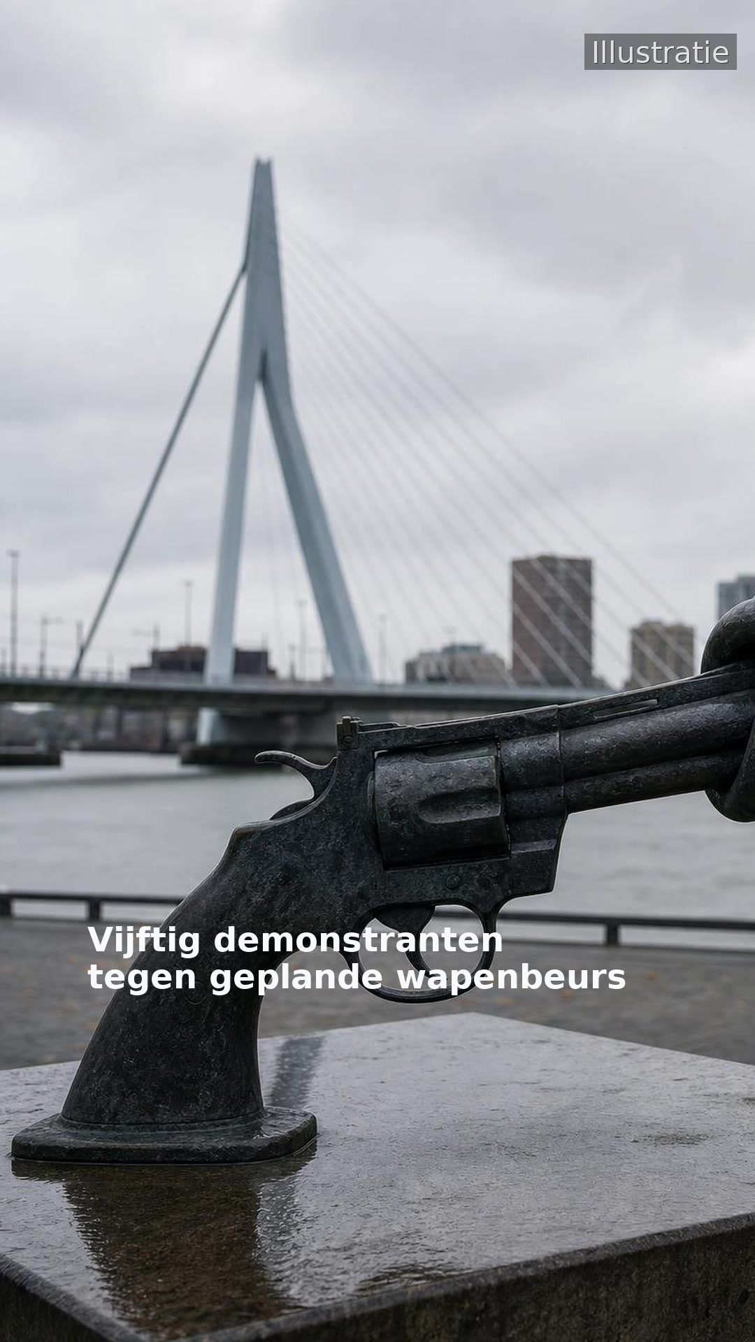 Vijftig demonstranten tegen geplande wapenbeurs
