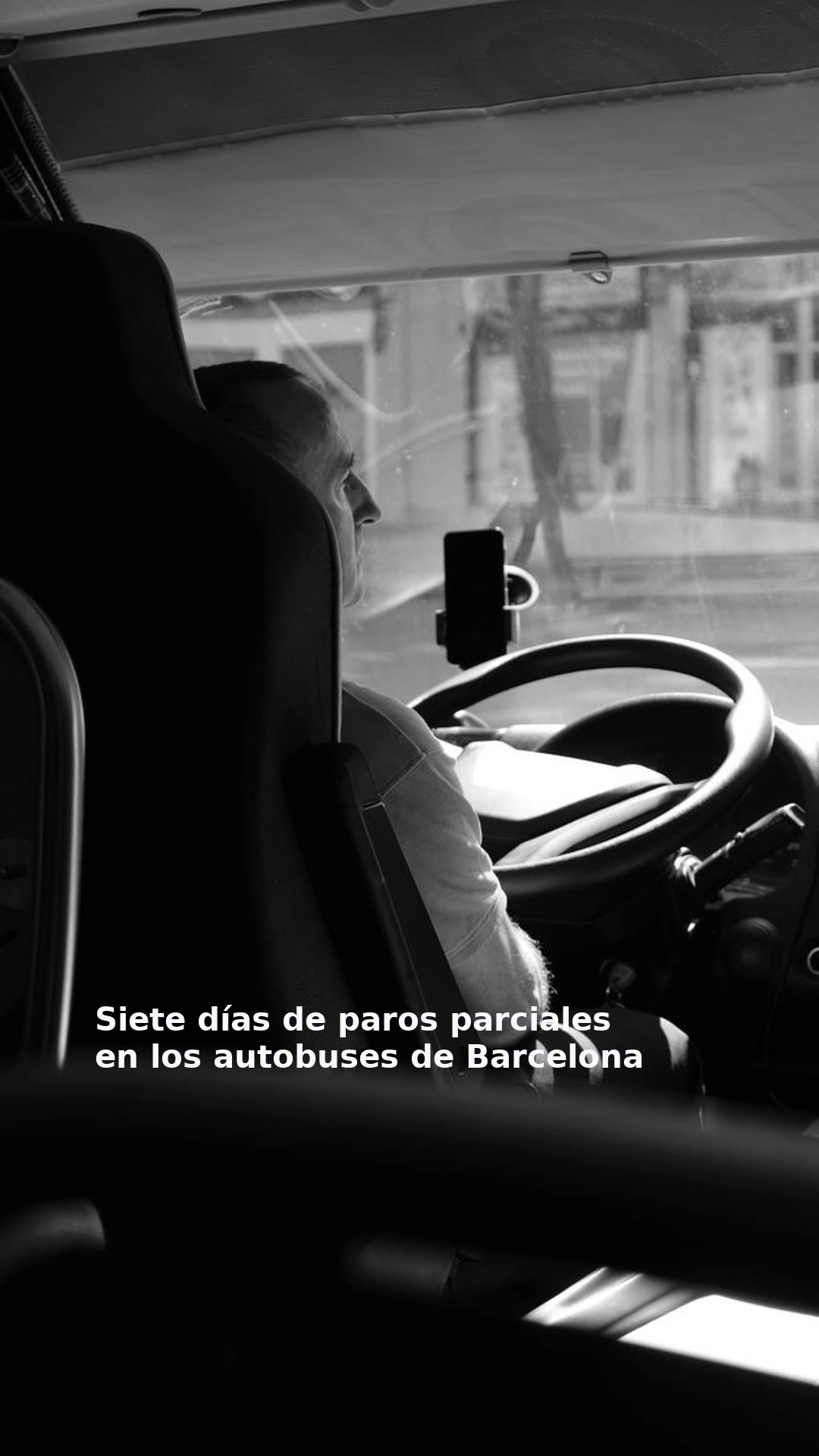 Siete días de paros parciales en los autobuses de Barcelona