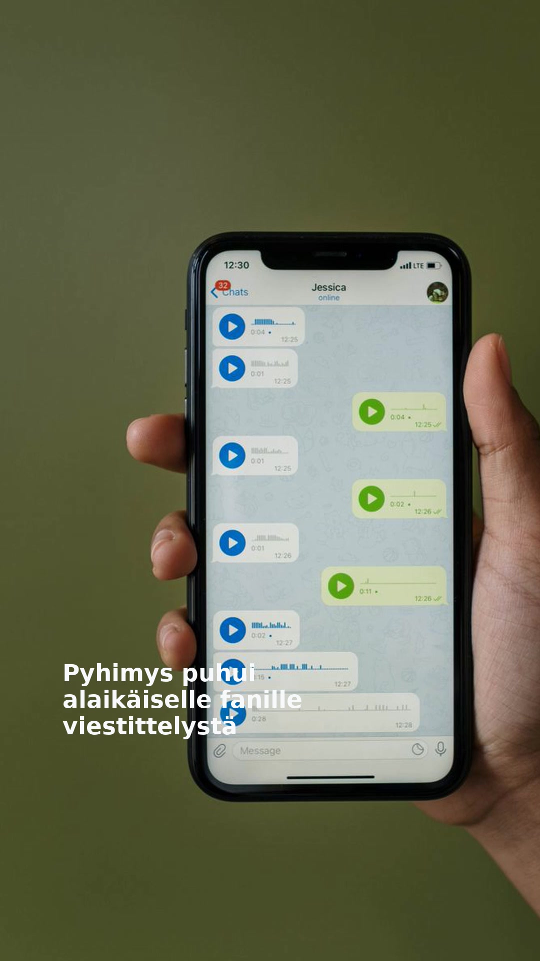 Pyhimys puhui alaikäiselle fanille viestittelystä