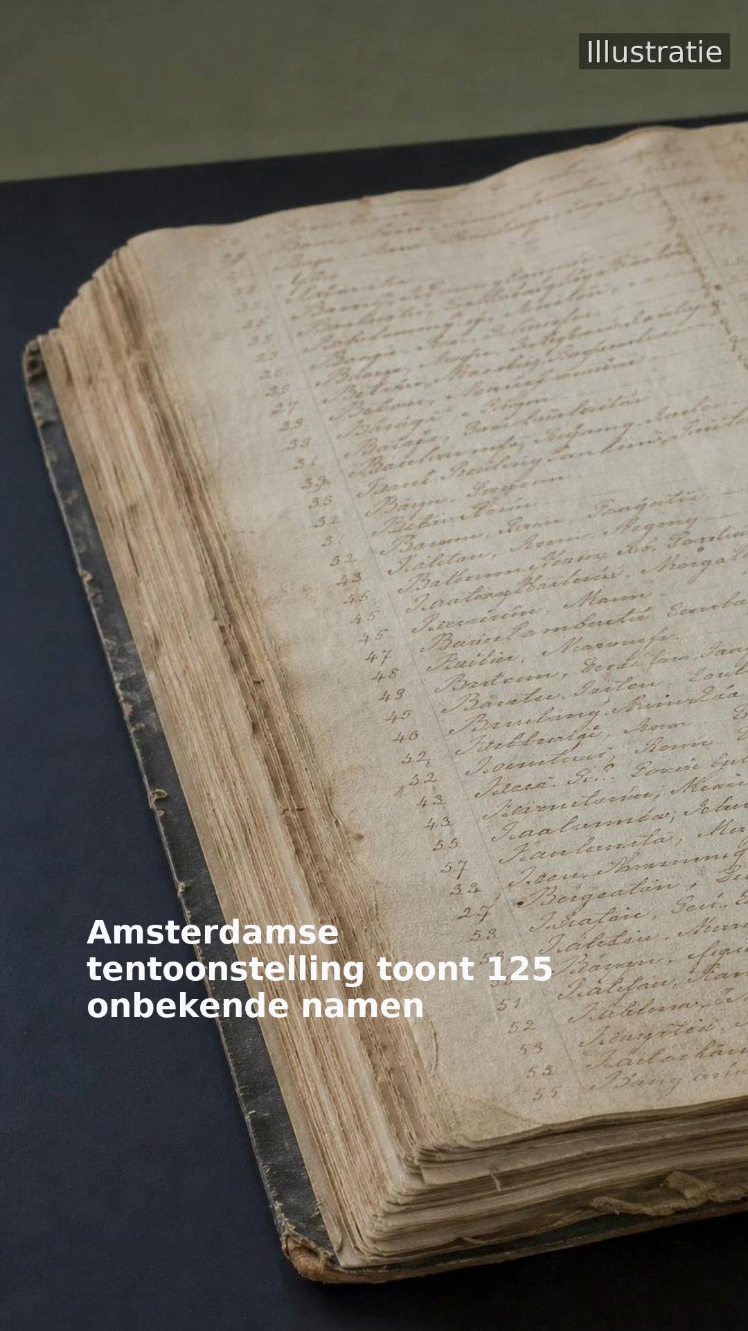 Amsterdamse tentoonstelling toont 125 onbekende namen