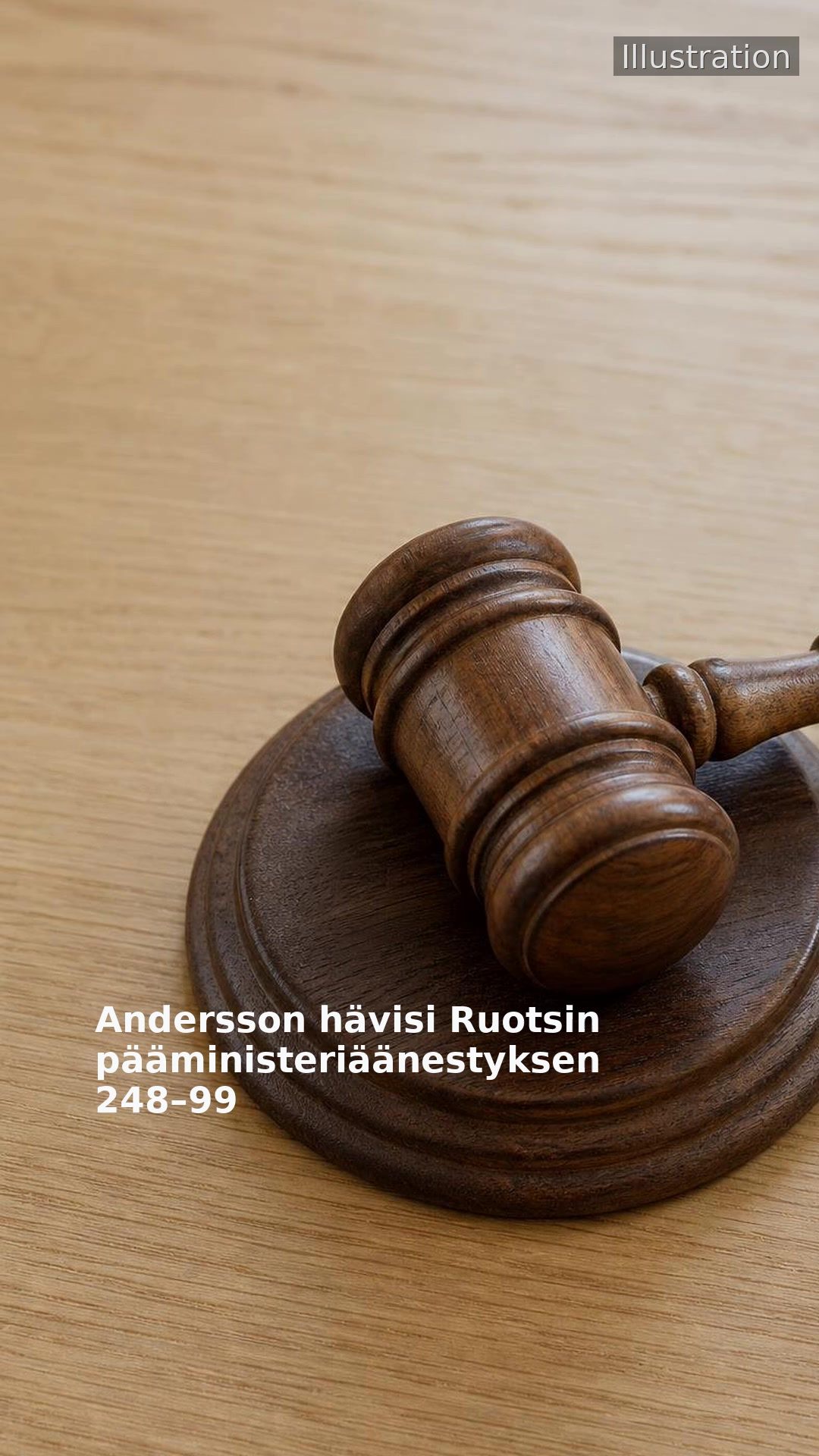 Andersson hävisi Ruotsin pääministeriäänestyksen 248–99