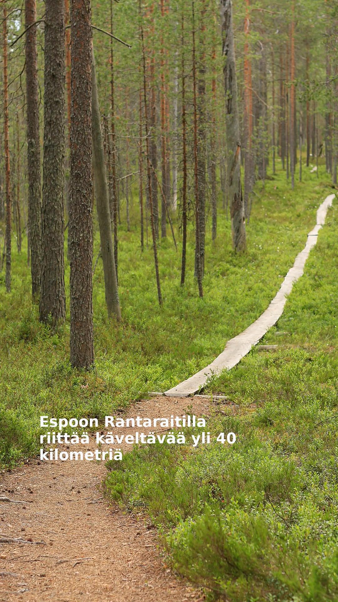 Espoon Rantaraitilla riittää käveltävää yli 40 kilometriä